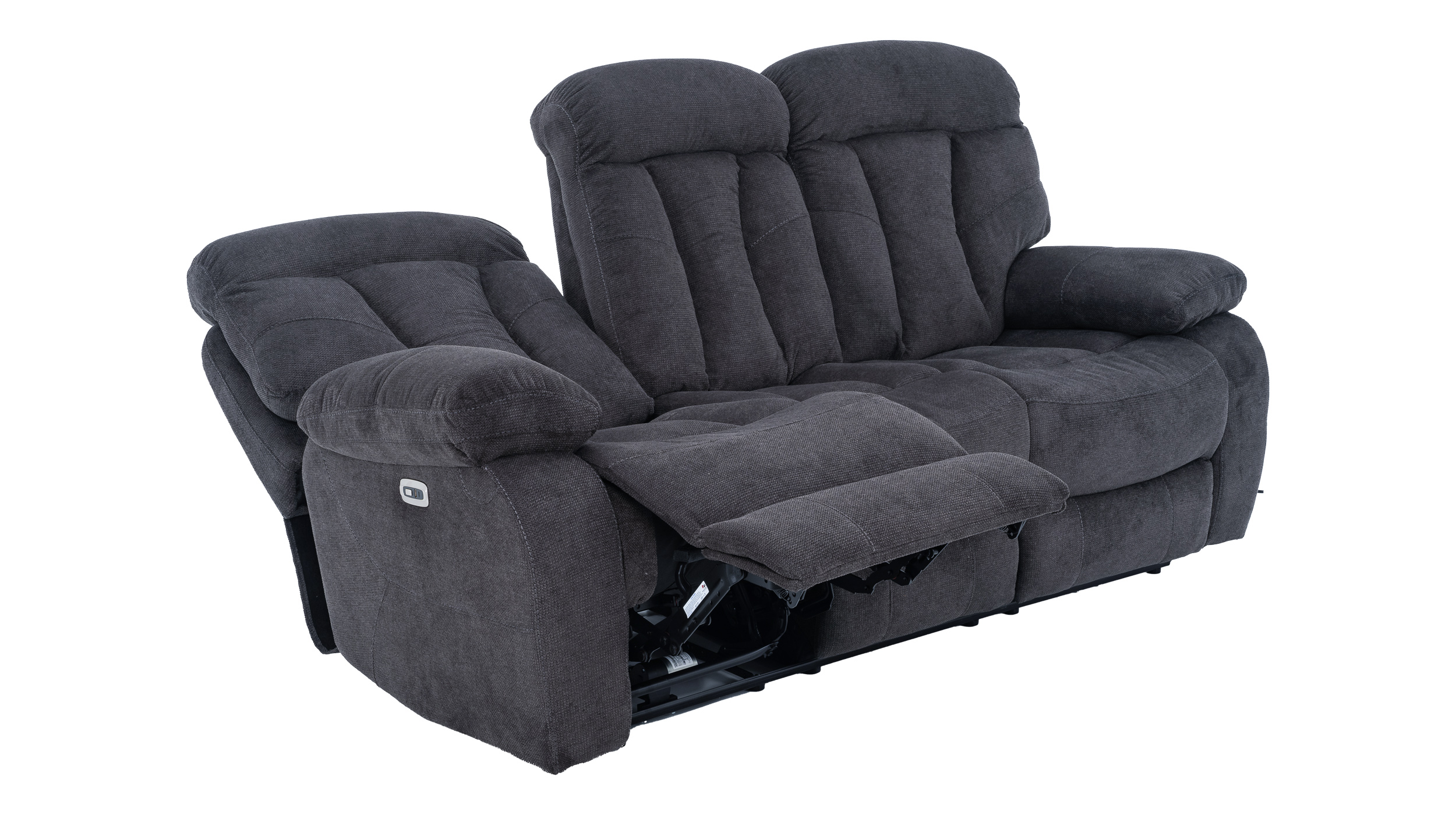 Einzelsofa 3-Sitzer anthrazit Microfaser - Relaxfunktion - NEVADA