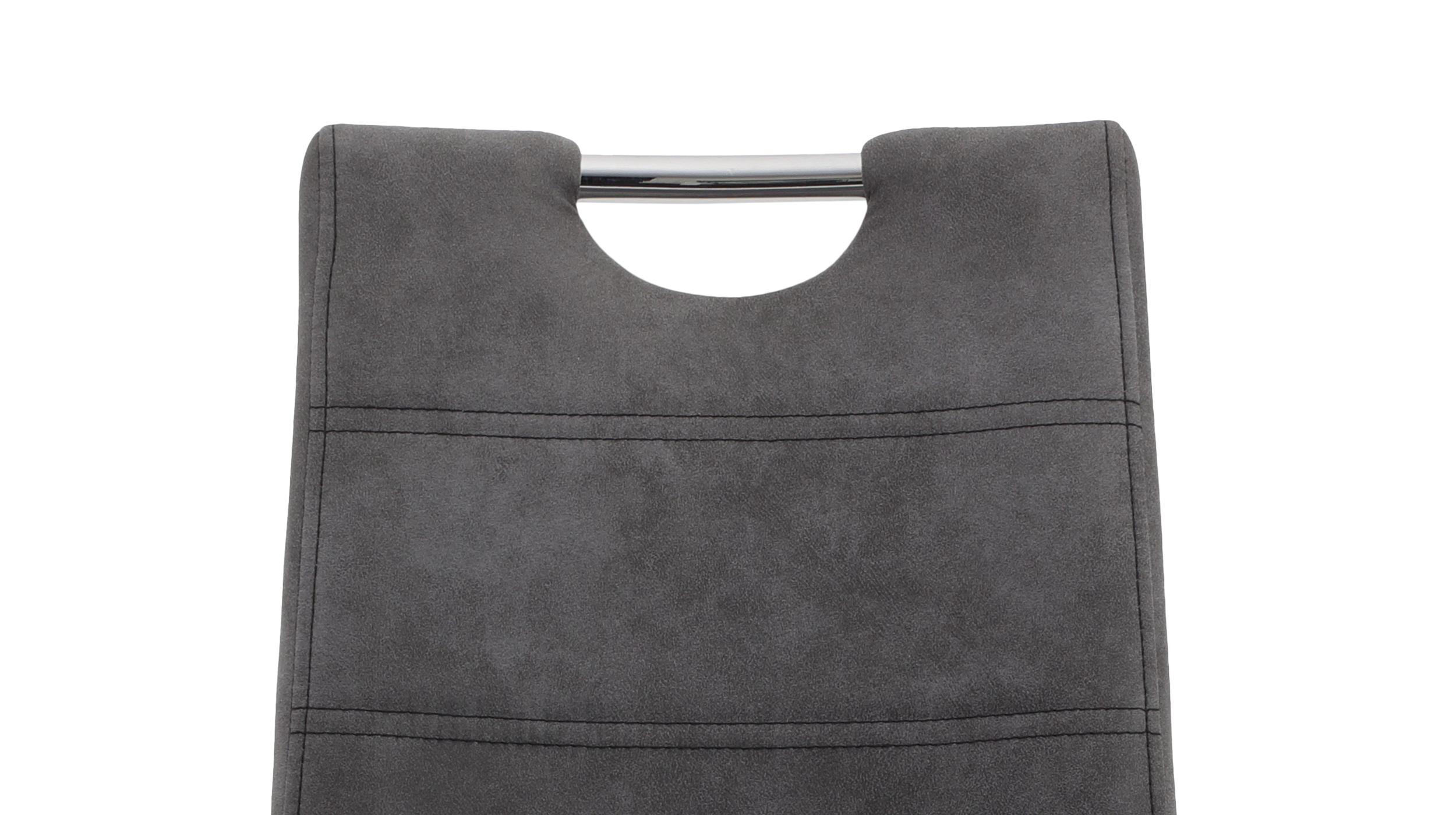 Barhocker Vintage anthrazit höhenverstellbar chromfarbig - MIRANDA