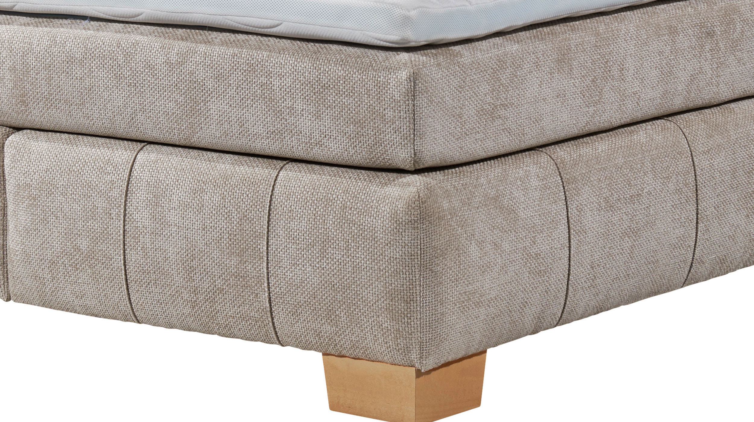Boxspringbett 180 x 200 cm grau Webstoff - AVELINO