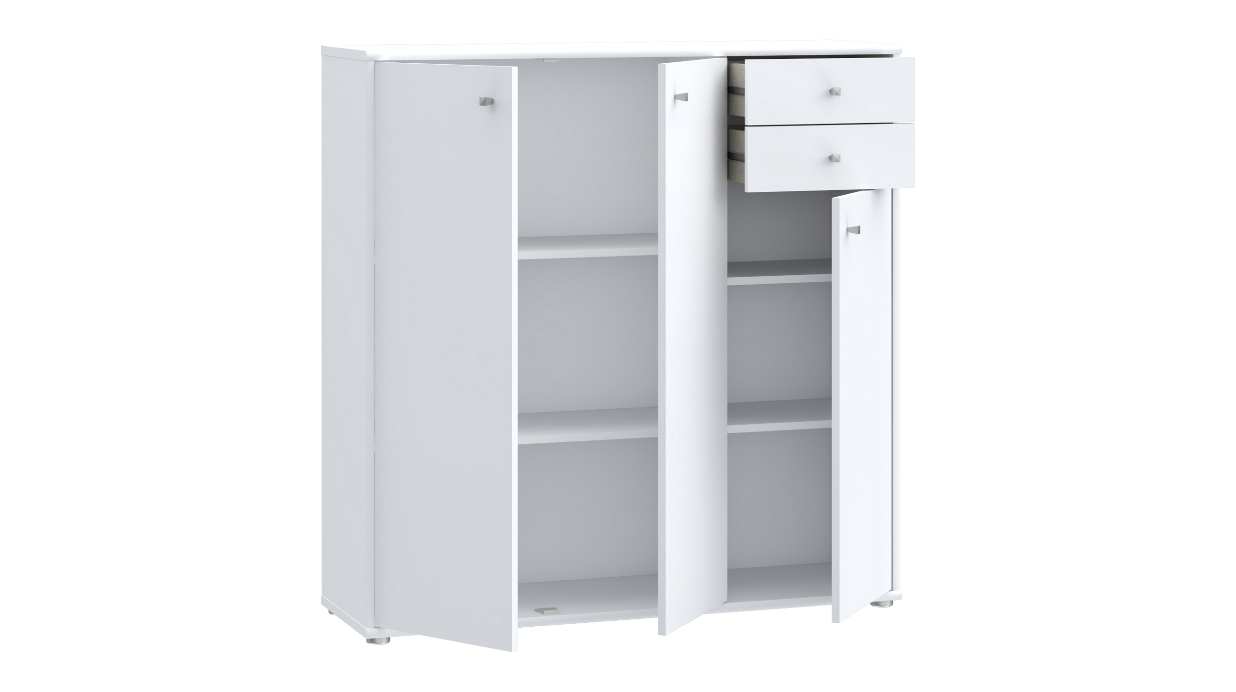 Kommode mit Schubladen weiß 109 cm - TEMPRA