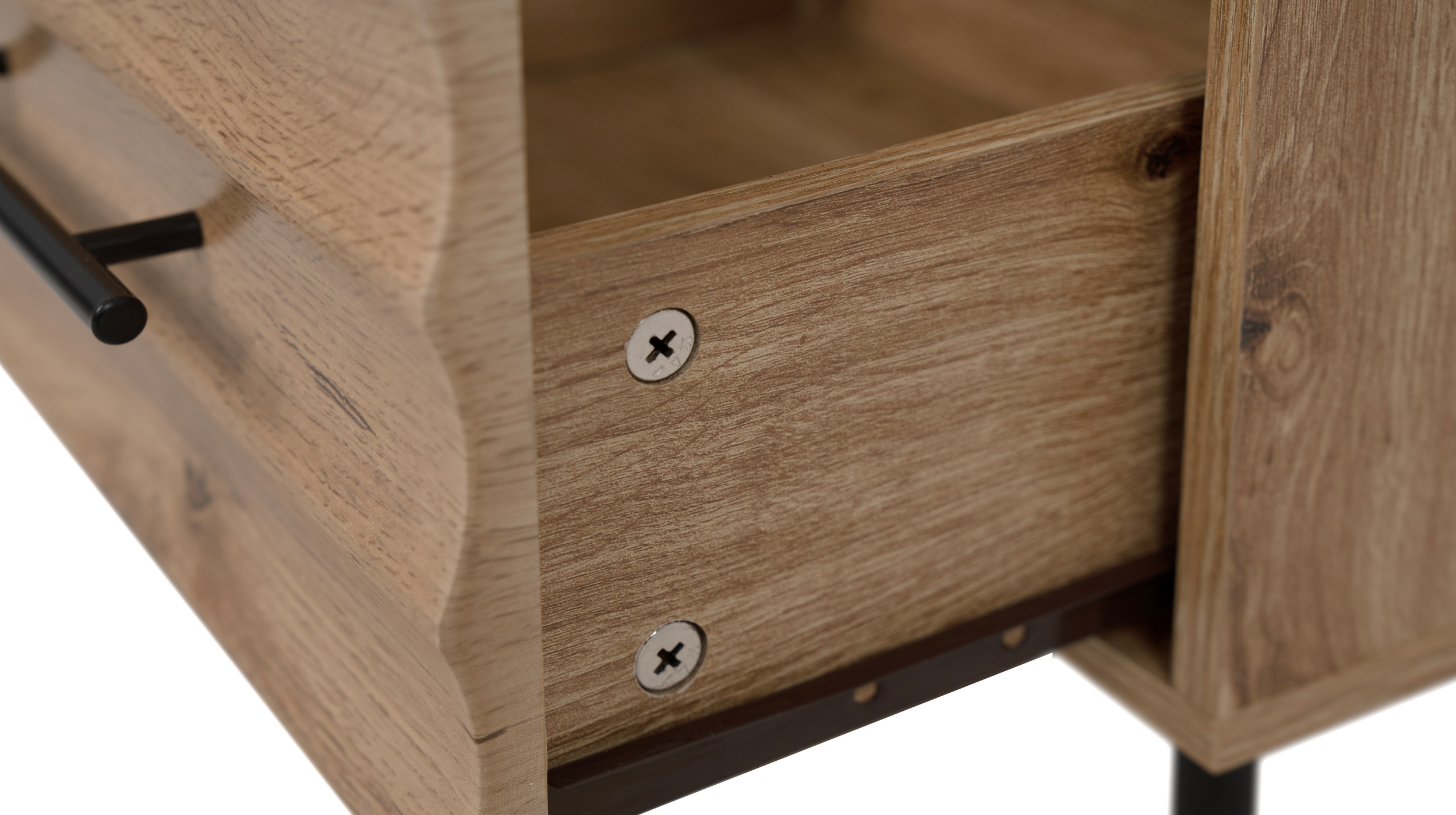 Nachttisch Artisan Eiche 40 x 39 cm - 2 Schubladen - FALUN