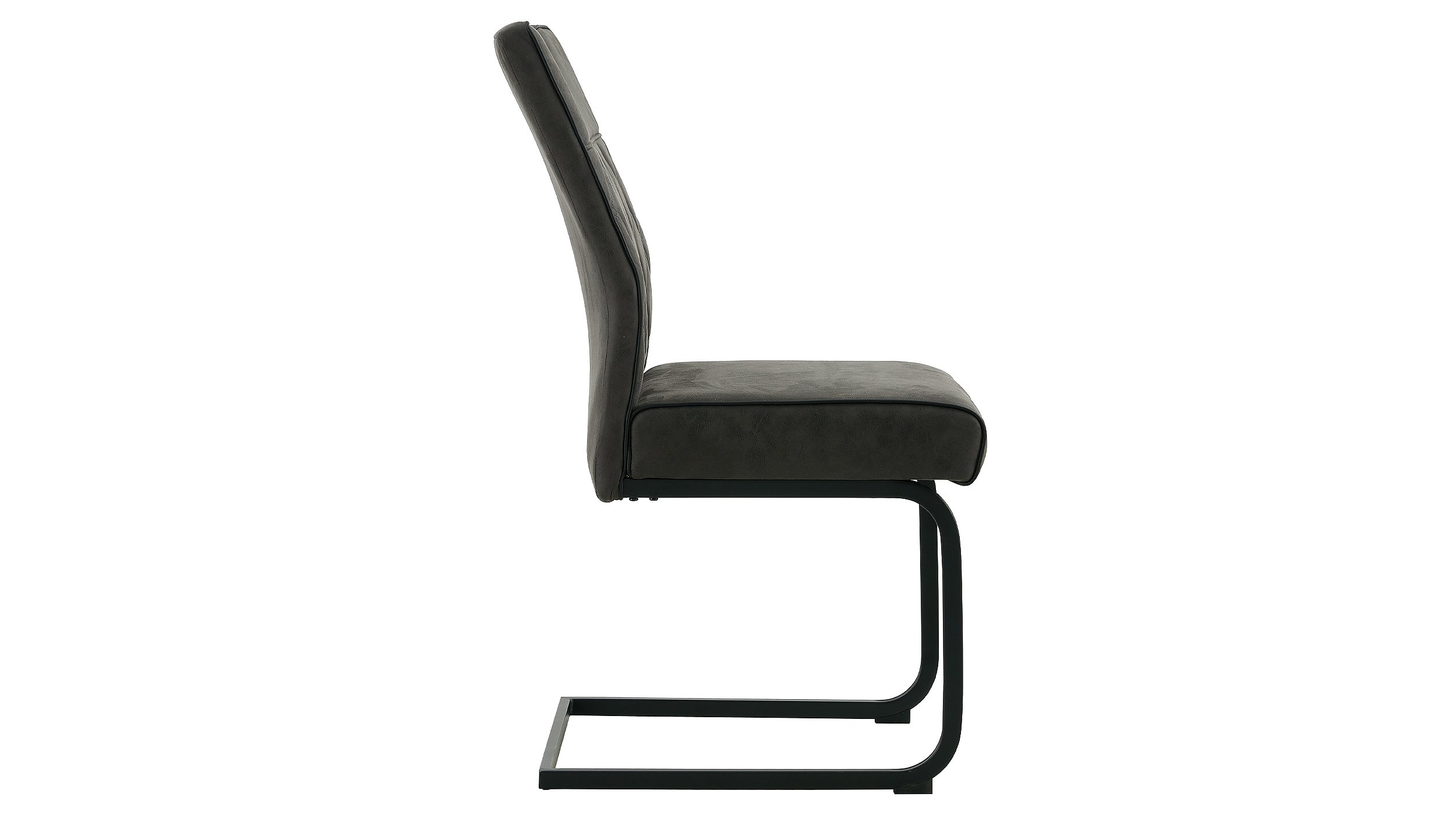 Schwingstuhl für Esszimmer anthrazit Microfaser - RITA