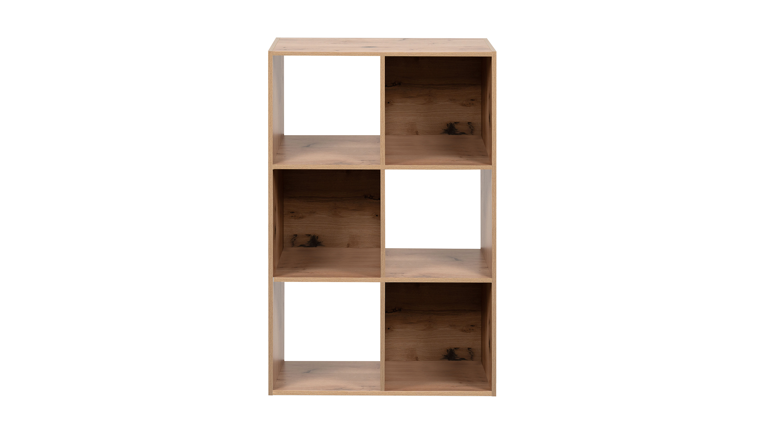 Standregal Artisan Eiche 60 x 89 cm 6 Fächer - inkl. 3 Faltboxen - ARVIKA 