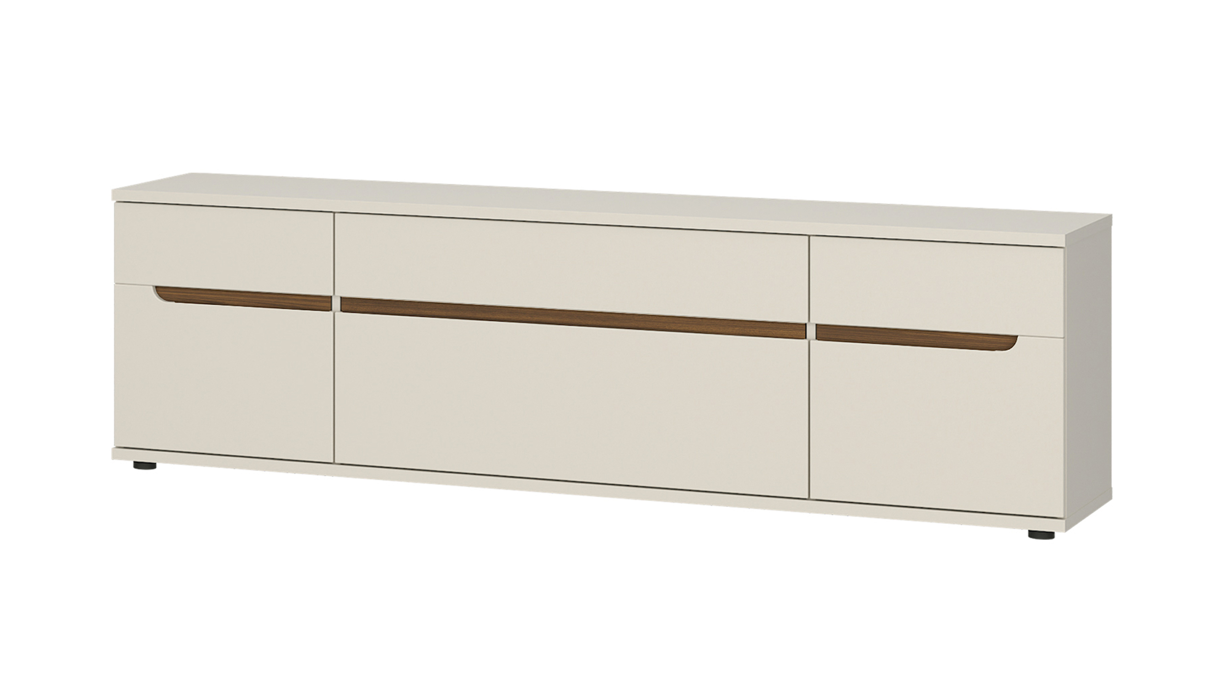 TV-Lowboard Beige-Kaschmir - Nussbaum - 180 cm - VIRGINIA