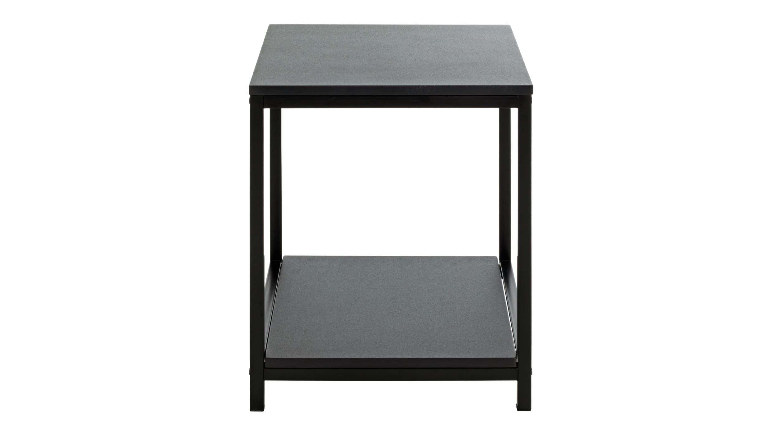 Beistelltisch schwarz quadratisch 40 x 50 x 40 cm - LUGANO