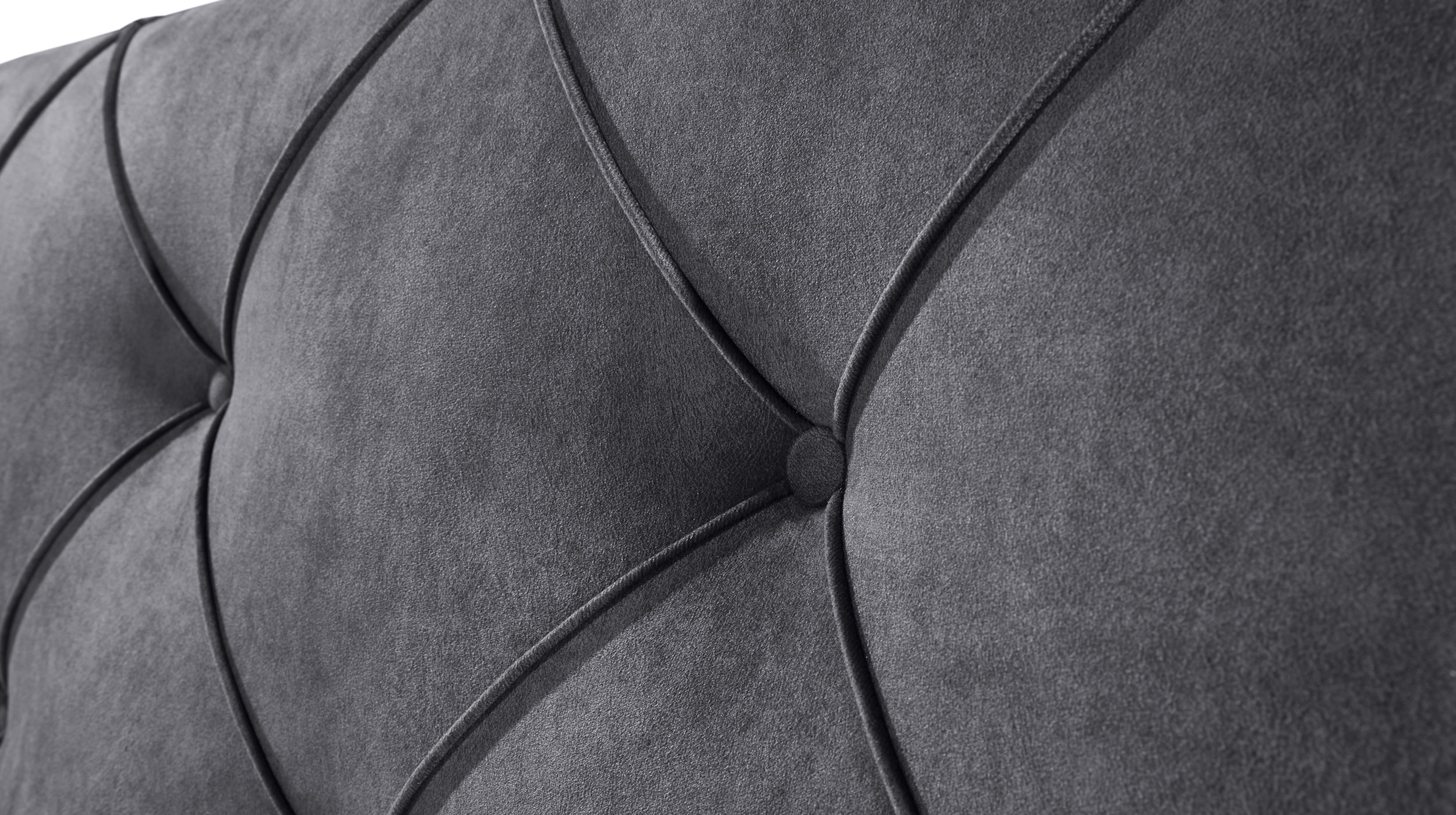 Boxspringbett 180 x 200 cm anthrazit Samt - elektrisch - SANUR