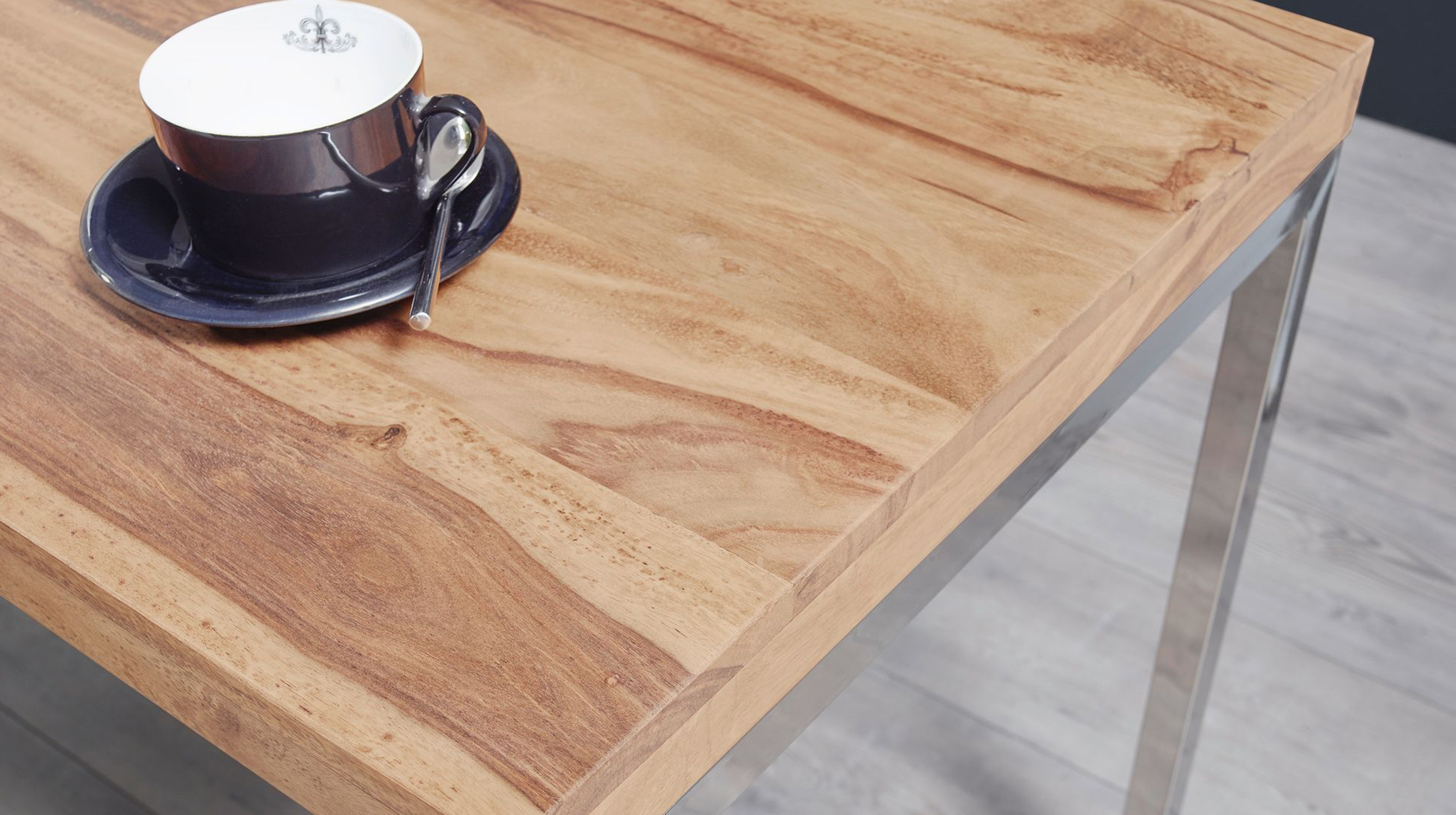 Schreibtisch Akazie massiv lackiert - 120 cm - GORM