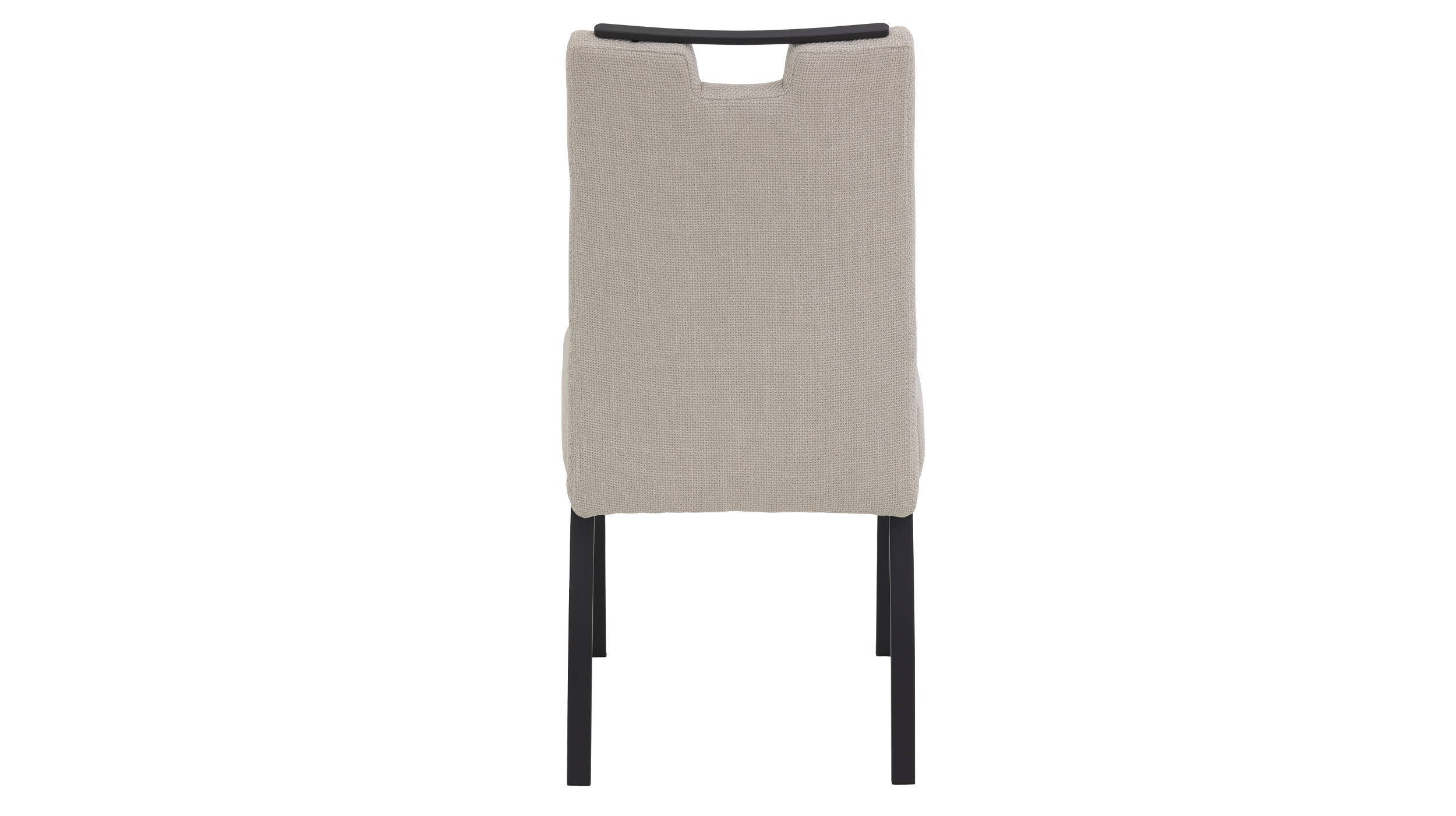 Polsterstuhl beige Metallgestell Microfaser Webstoff - LAILA