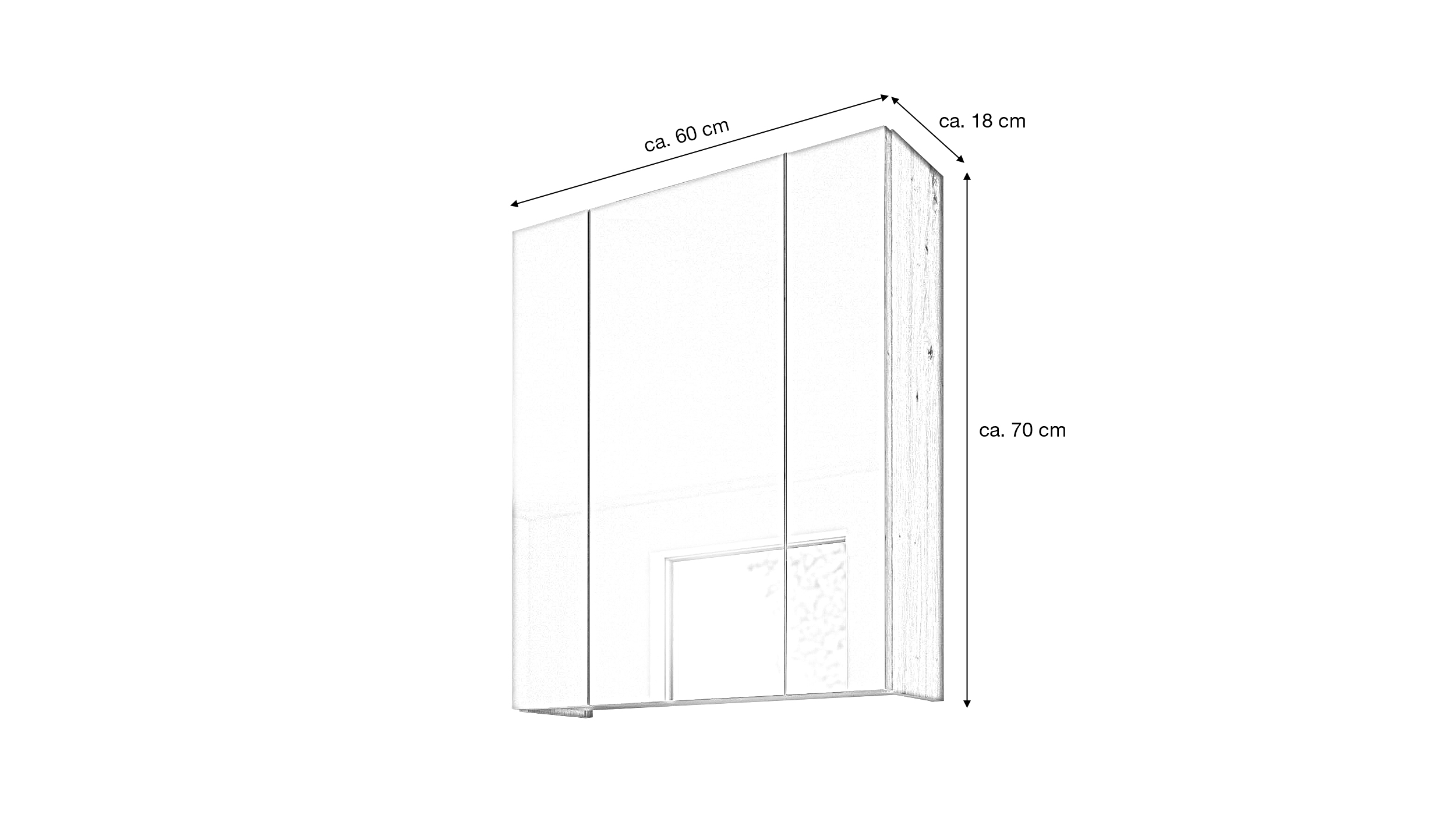 Spiegelschrank Artisan Eiche 60 cm - ICE