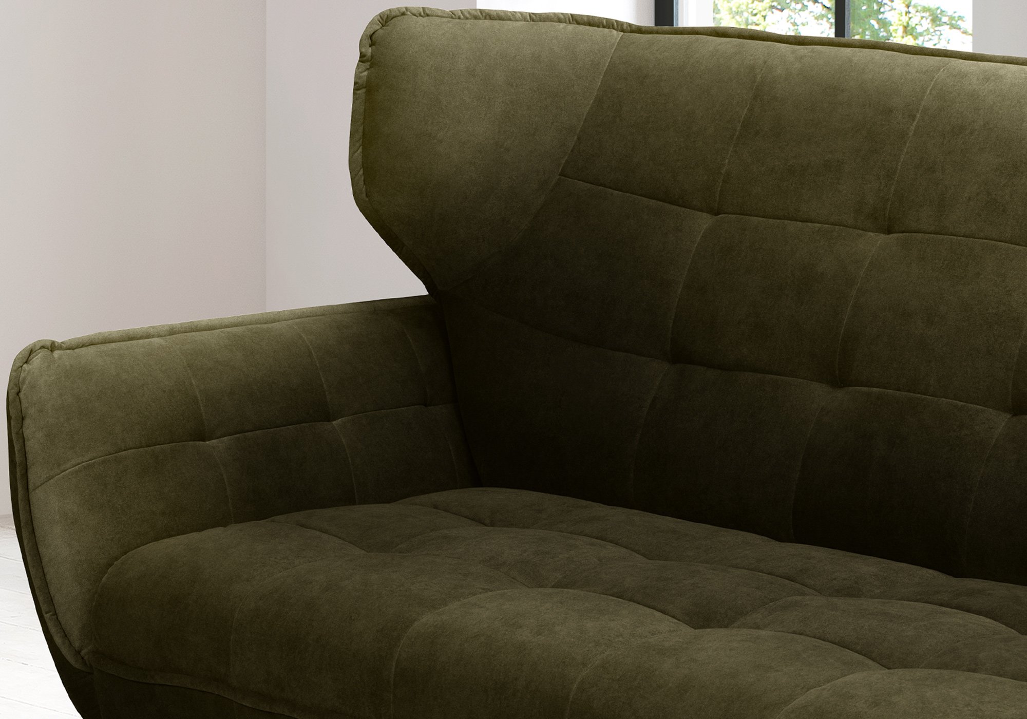 Einzelsofa 2-Sitzer grün 191 cm Nosagfederung - ARIANA