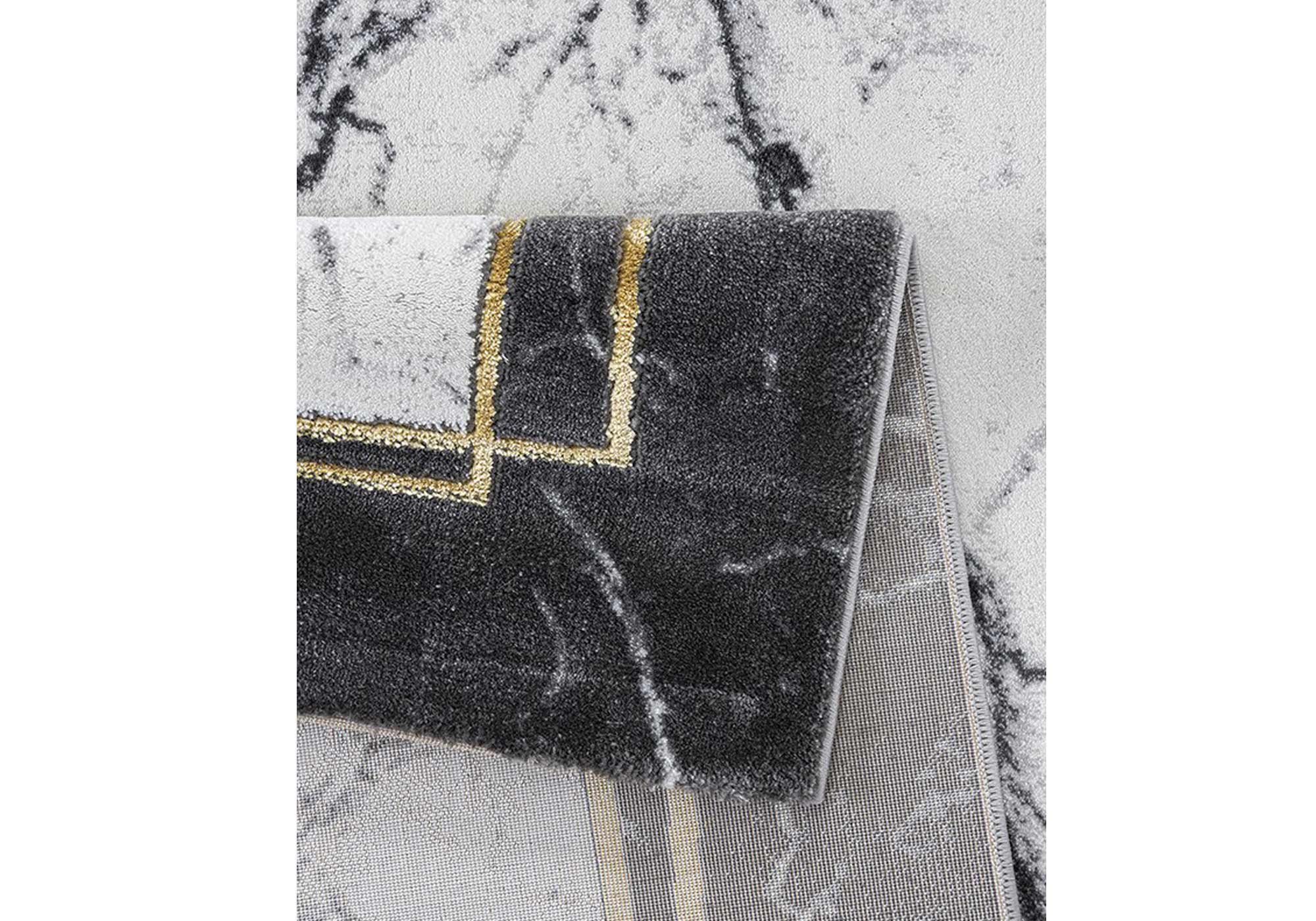 Festival Teppich 200 x 290 cm - Marmor Optik - 11 mm Höhe - gold - Opal 710