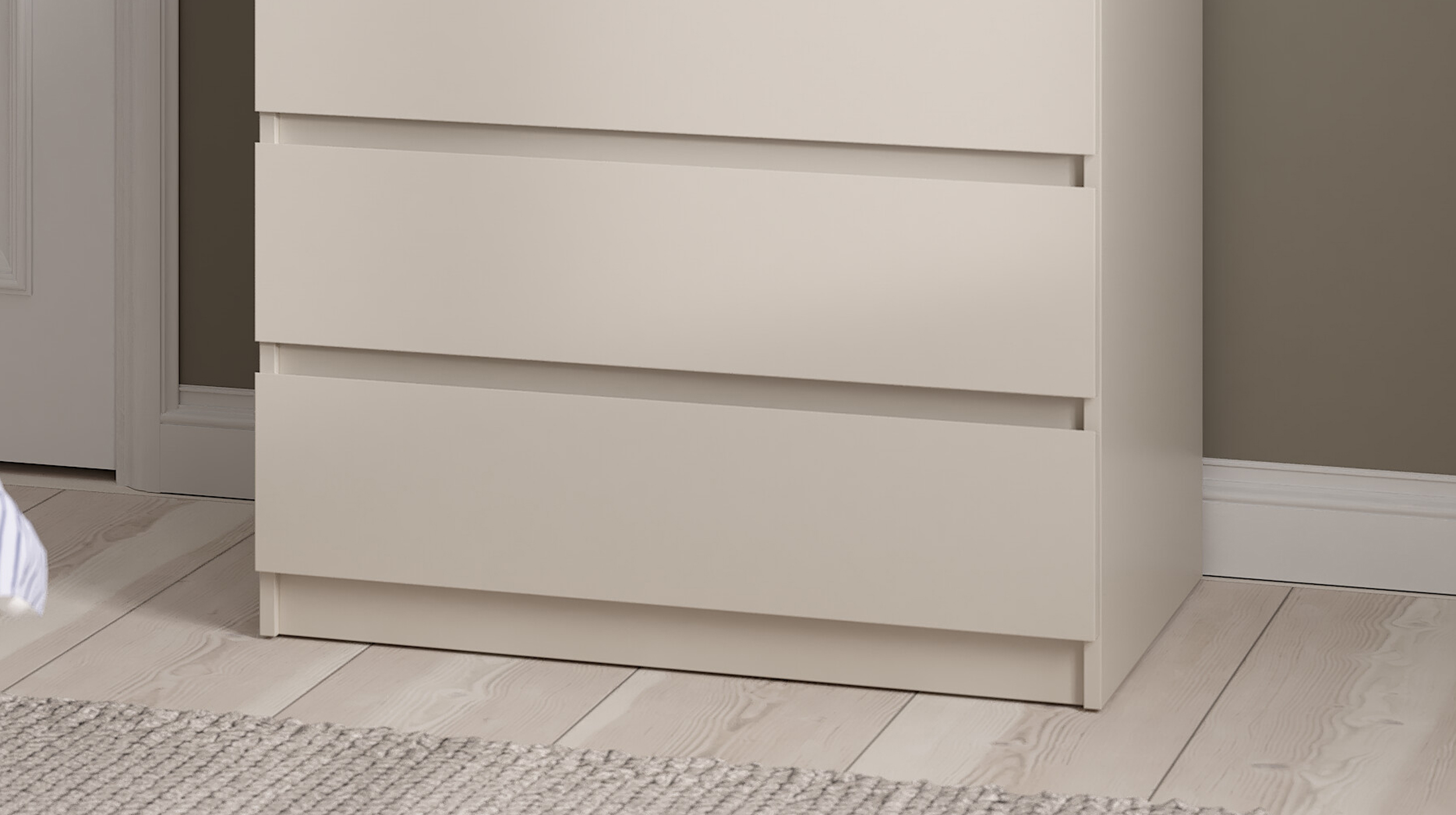 Kommode mit 3 Schubladen beige - Jackson Hickory 77 cm - NAIA Kommode mit 3 Schubladen beige - Jackson Hickory 77 cm - NAIA