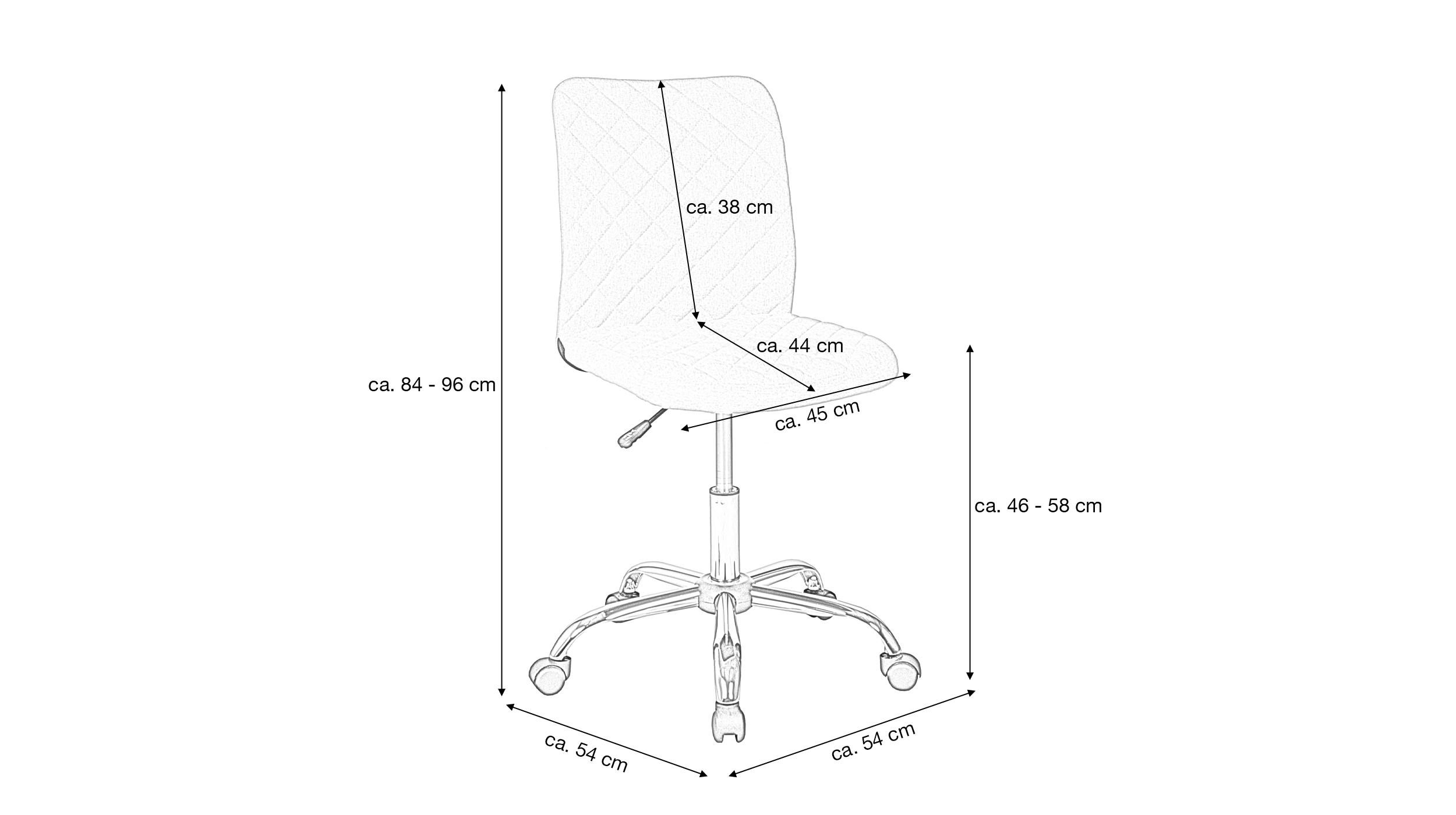 Bürostuhl Drehstuhl höhenverstellbar Microfaser rosa - MILO