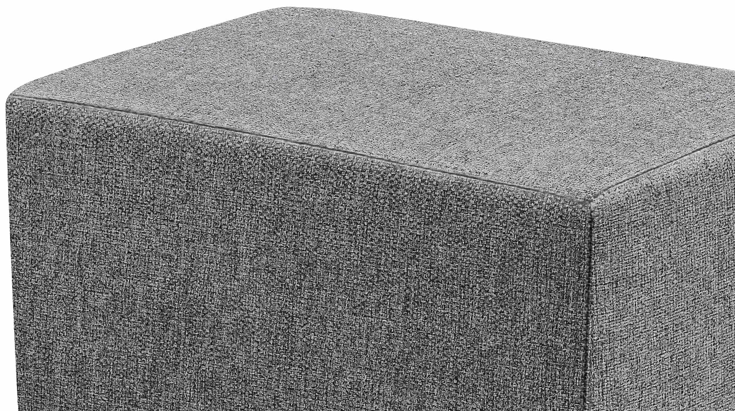 Hocker Sitzhocker 35 x 50 cm grau Webstoff - MATTIS