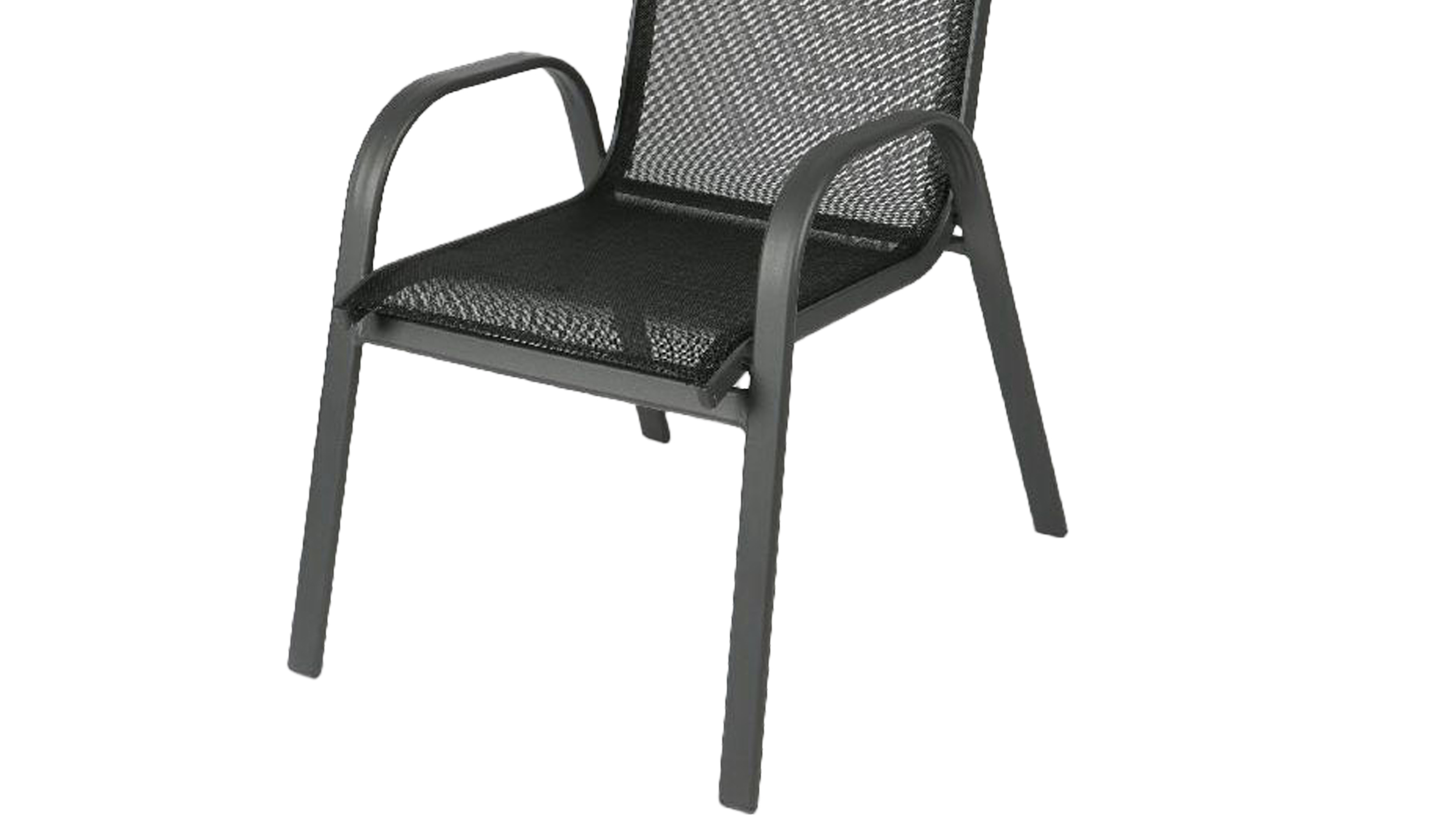 Gartenstuhl mit Armlehnen schwarz 73 x 54 cm - LOLA  Gartenstuhl mit Armlehnen schwarz 73 x 54 cm - LOLA