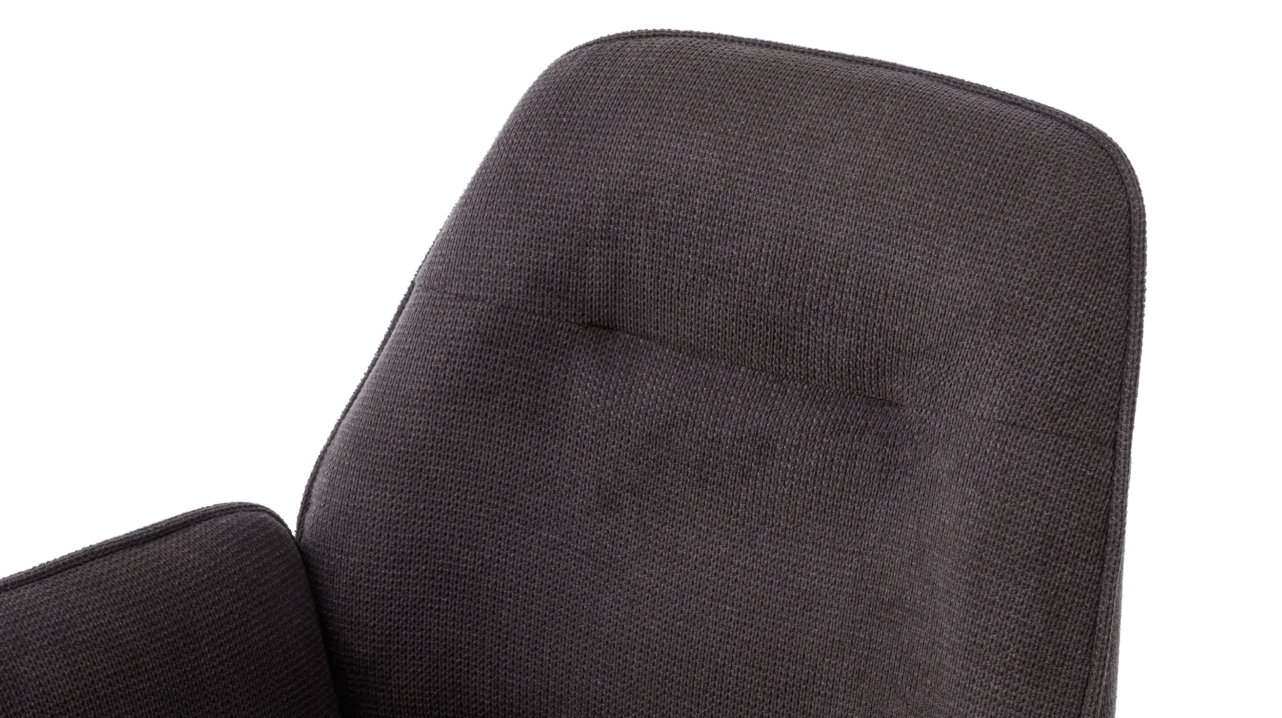 Armlehnstuhl anthrazit Drehstuhl Chenille Optik - MALITA
