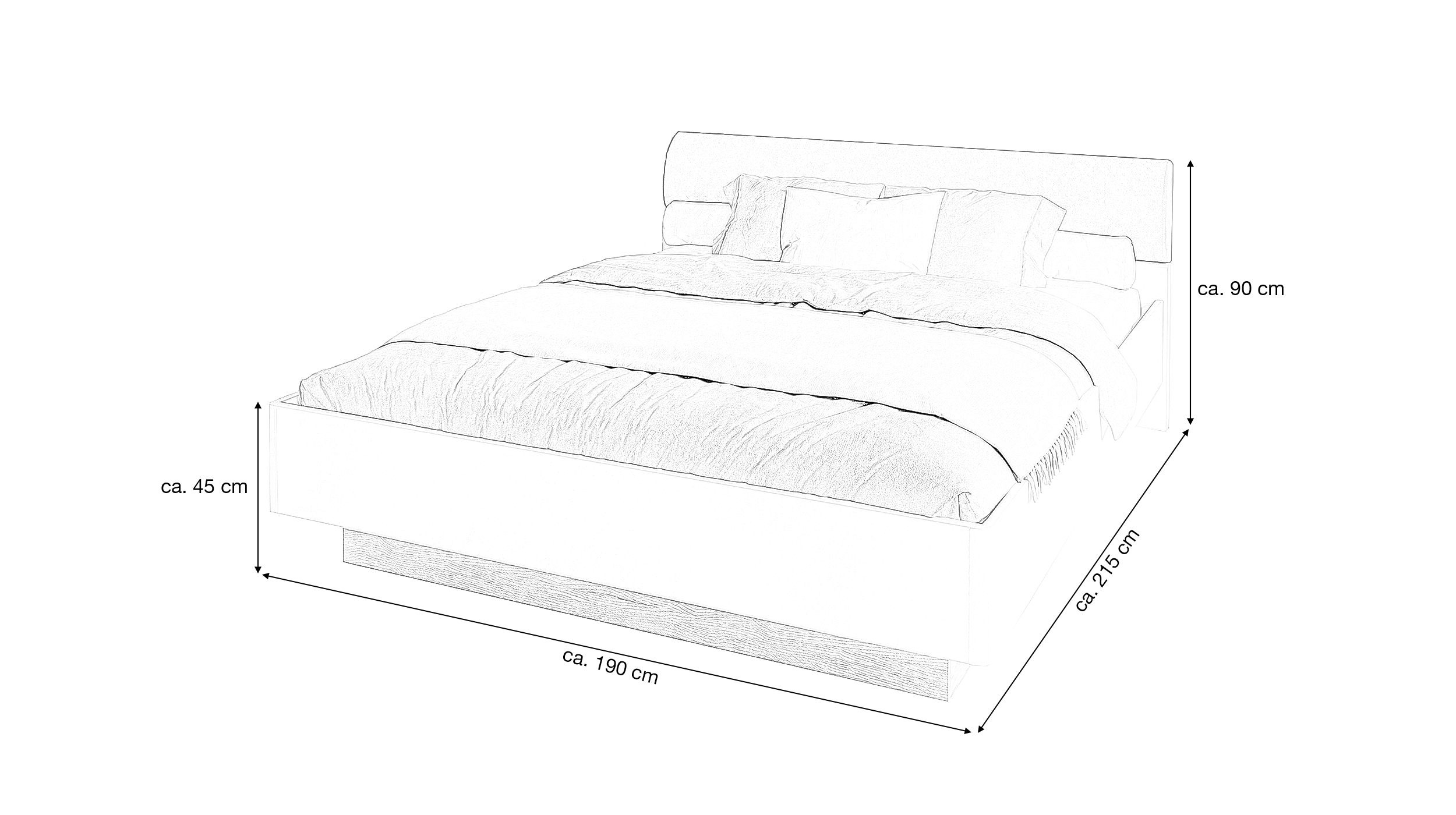 Doppelbett Futonbett 180 x 200 cm weiß - MAYACUS 