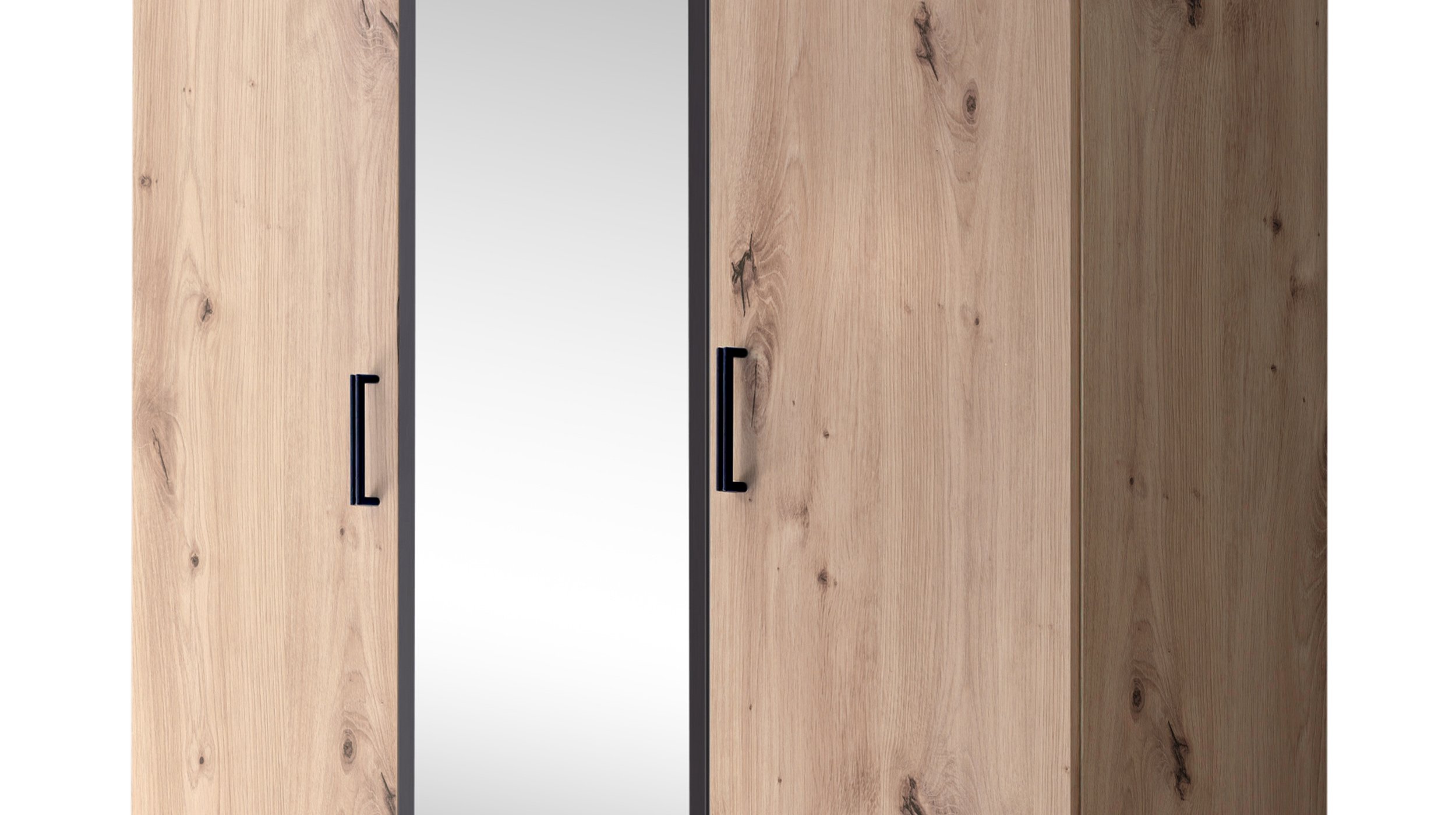 Kleiderschrank mit Spiegel -  Artisan Eiche - anthrazit - 120 cm - CHICAGO