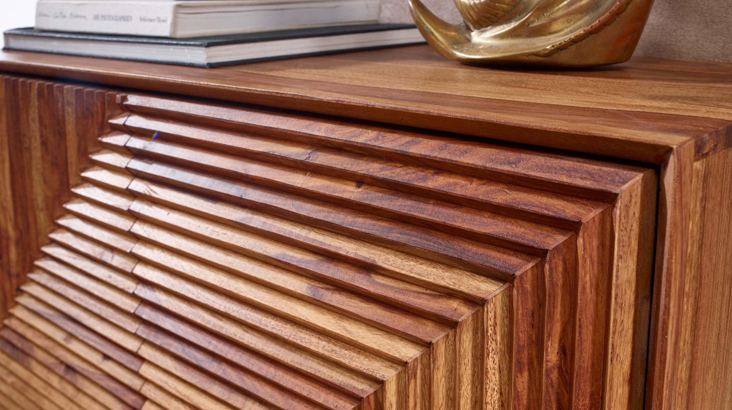 Sideboard Sheesham massiv 100 x 40 cm 2-türig -  DAINA