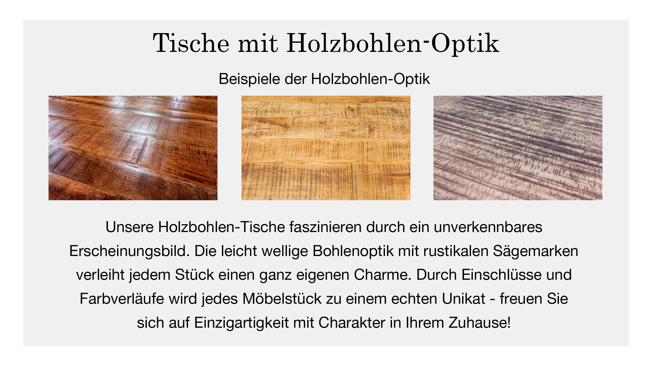Esstisch Baumkantentisch massiv 180 cm Mango lackiert - TIM
