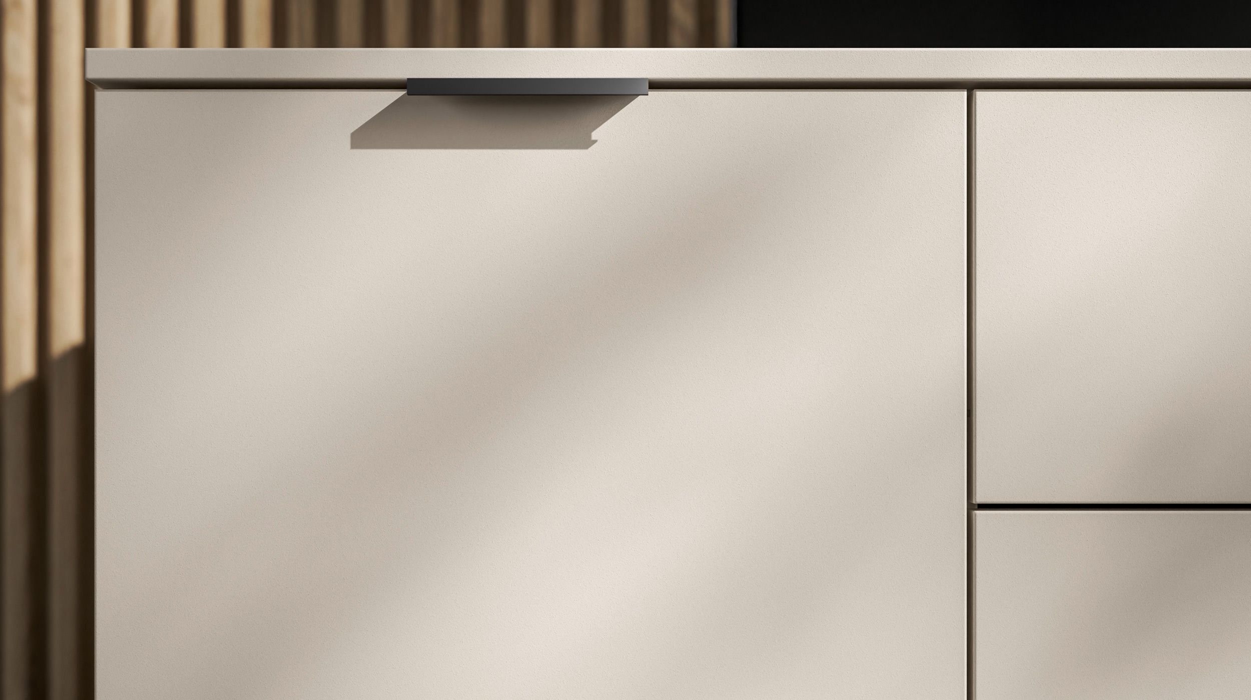 Kommode mit 4 Schubladen beige 135 x 40 cm - LINZ