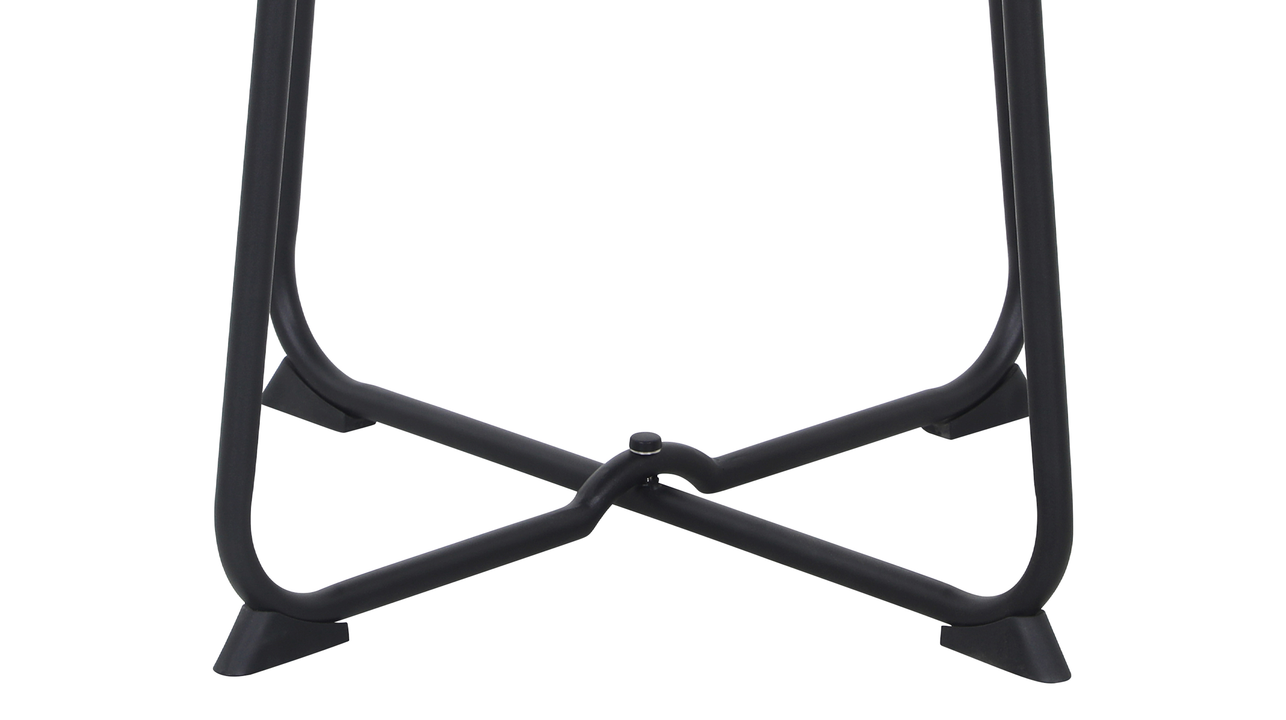 Gartentisch rund 50 x 50 cm schwarz - TALOS