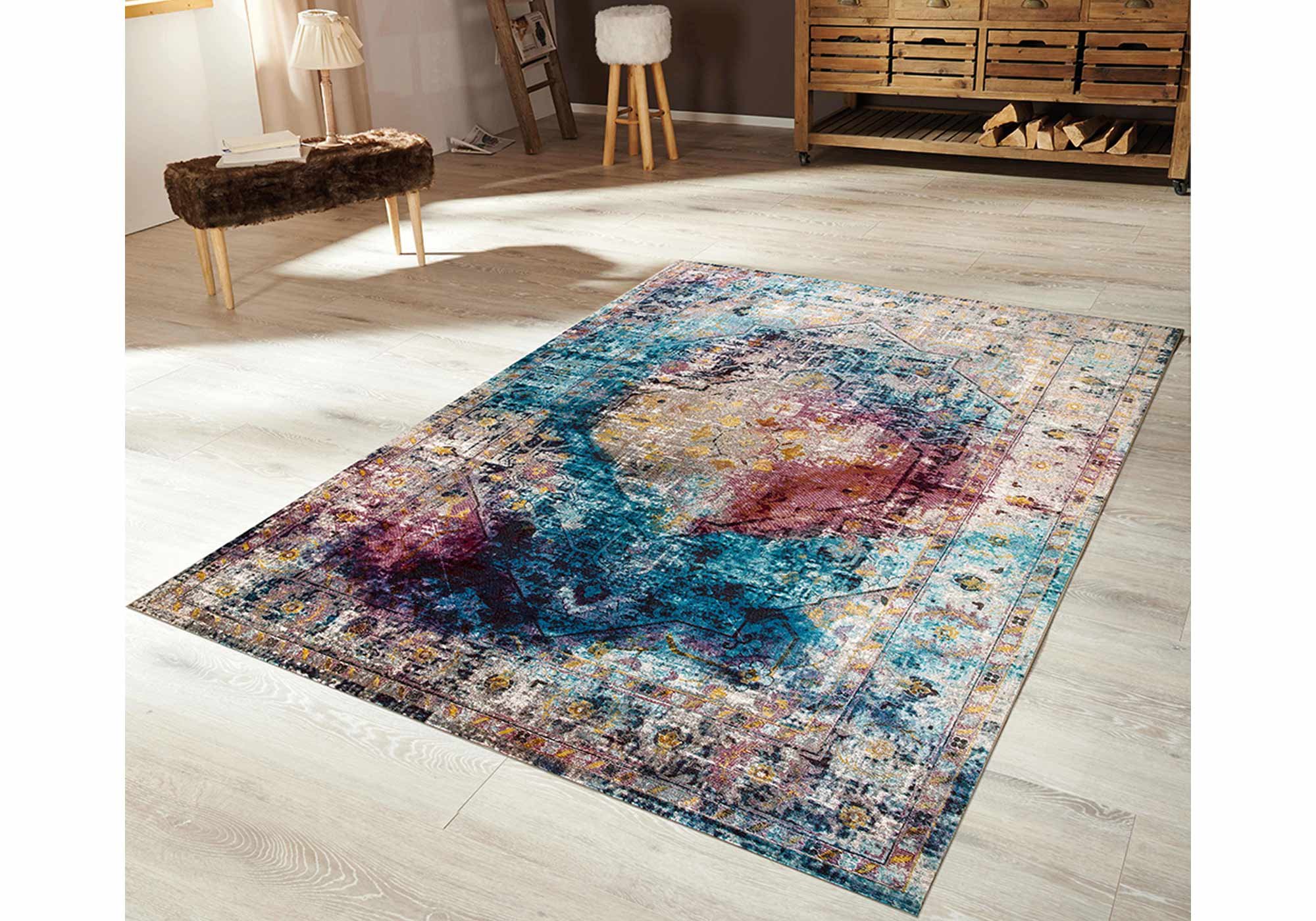 Festival Teppich 80 x 150 cm - mehrfarbig - 6 mm Höhe - Picasso 602