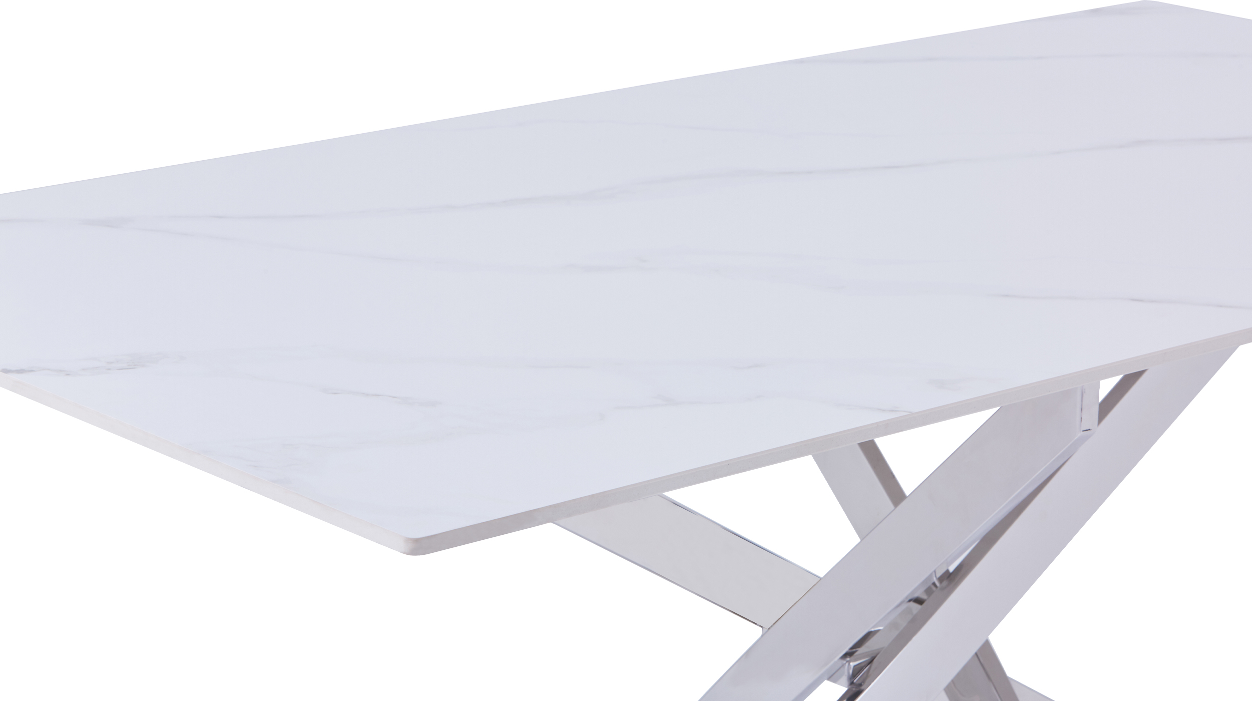 Couchtisch weiß Keramik 120 x 65 cm - LEDARNO