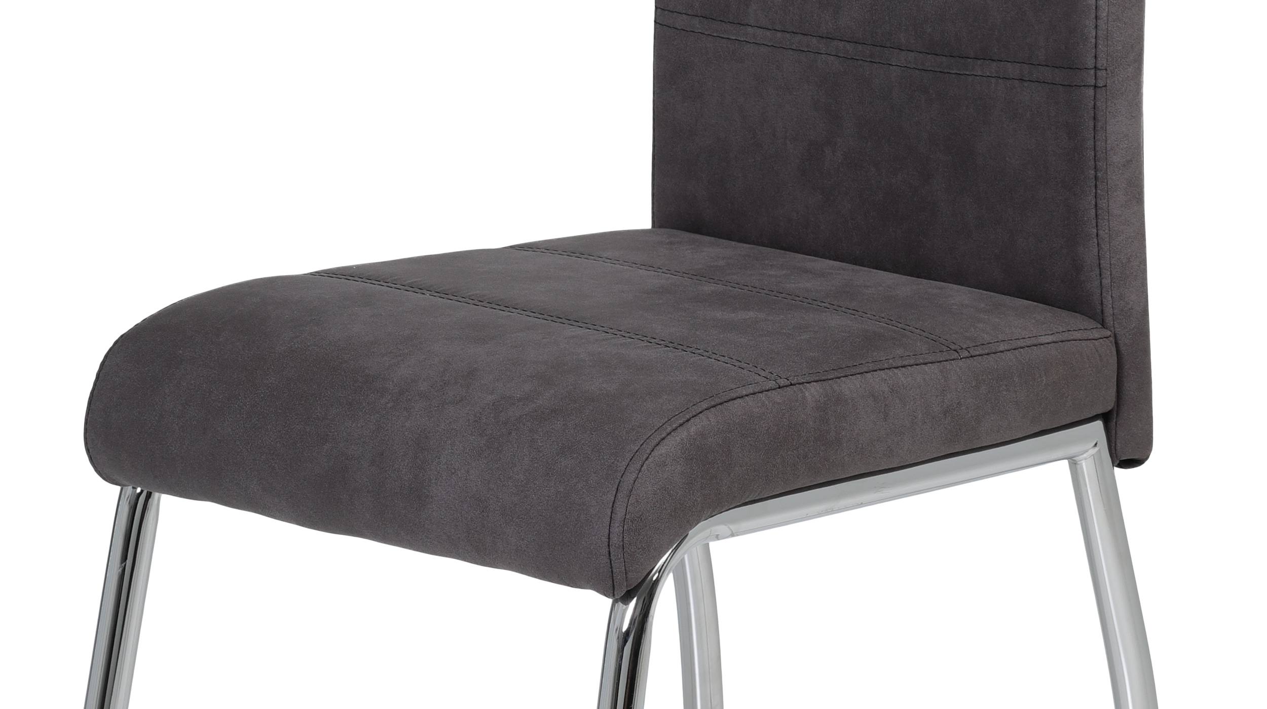 Polsterstuhl anthrazit Metallgestell - Microfaser - SUSI