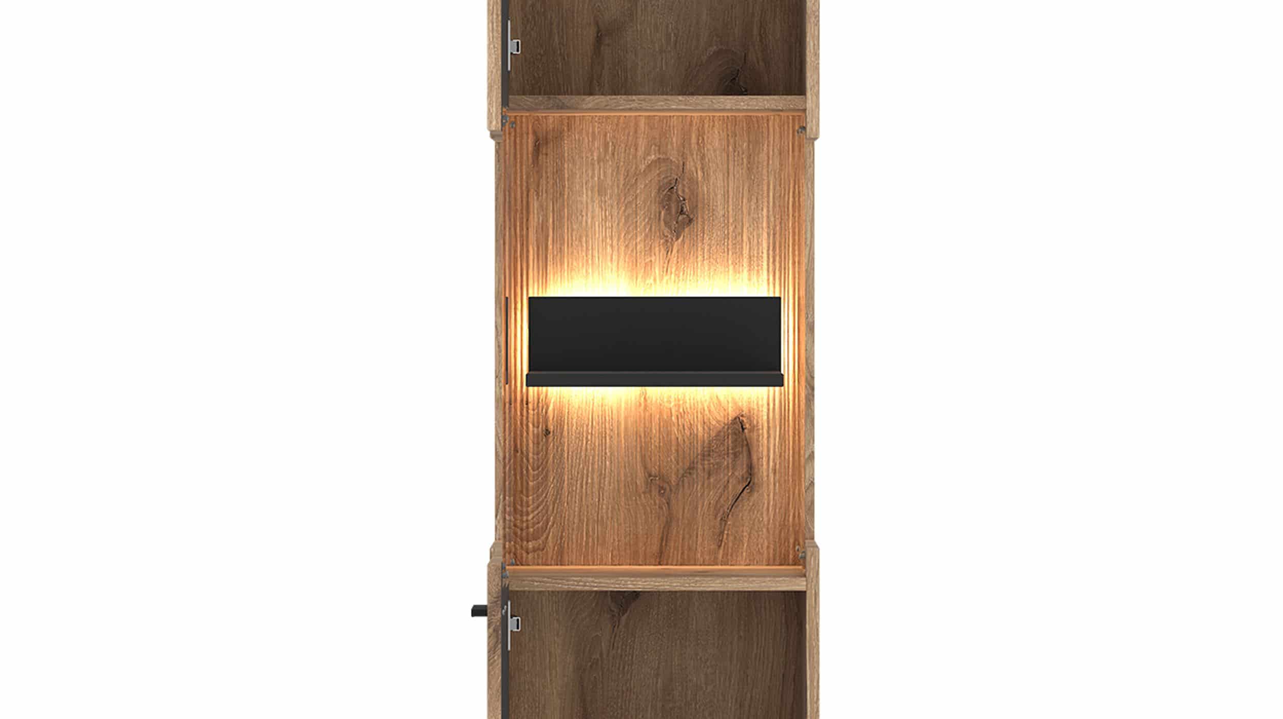 Vitrine mit Beleuchtung Viking Eiche Breite 40 cm - PARDOO
