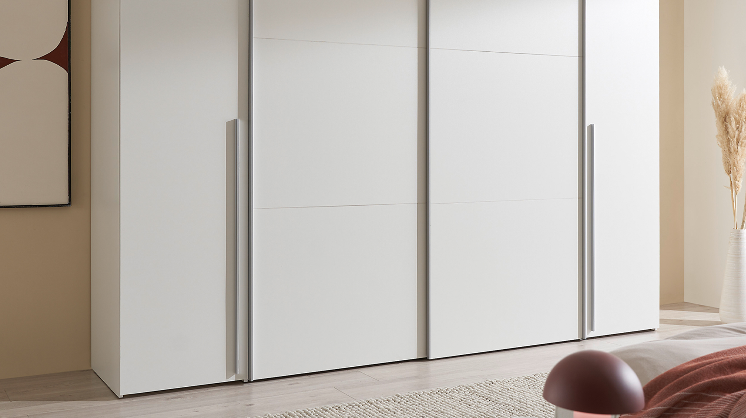 Kleiderschrank weiß - 267 cm - Schwebetüren - MATURS