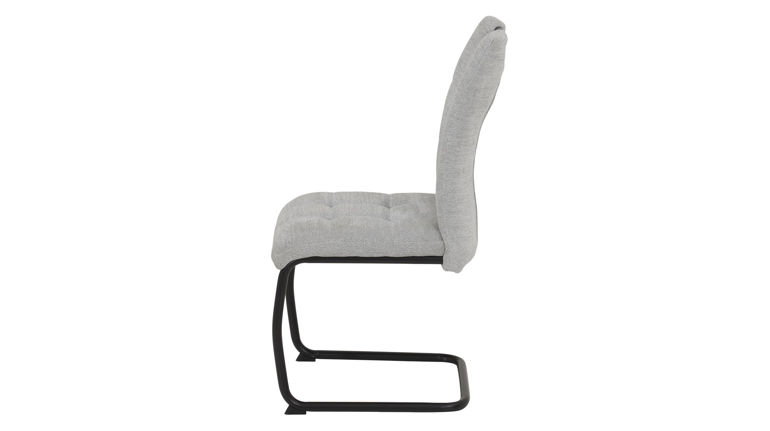 Schwingstuhl für Esszimmer grau Webstoff - KARLA