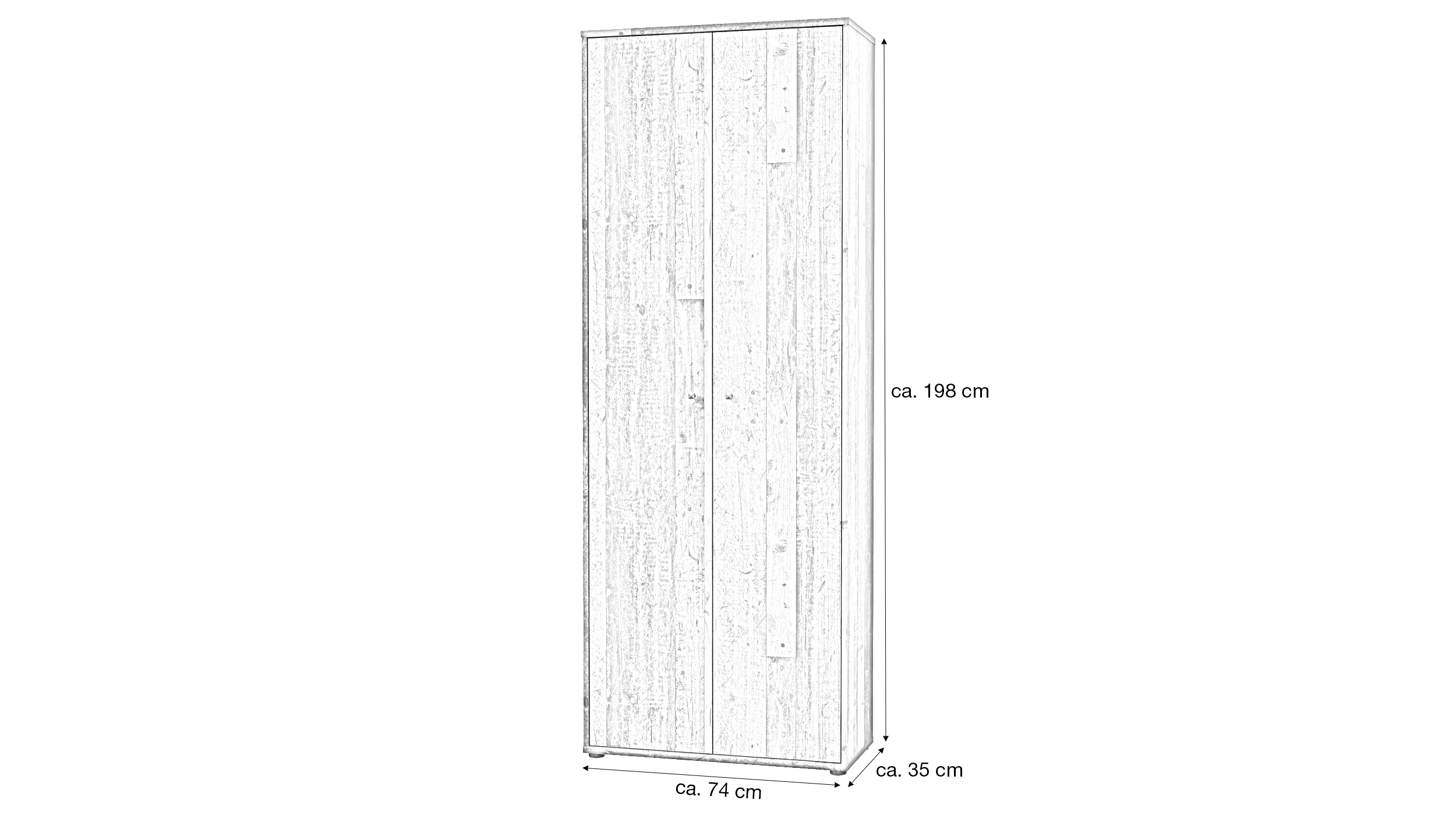 Mehrzweckschrank Old Wood 74 x 35 cm - TEMPRA 