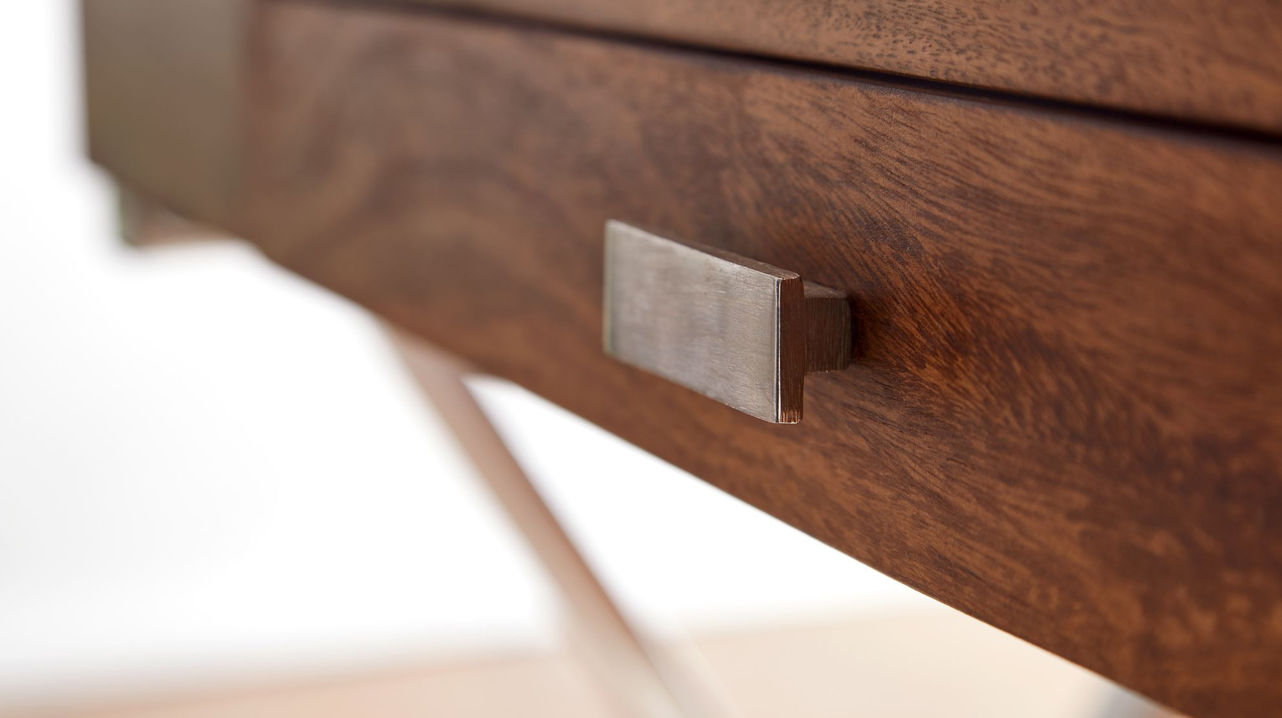 Schreibtisch mit Schublade Sheesham massiv - 120 cm - SOLVIG 