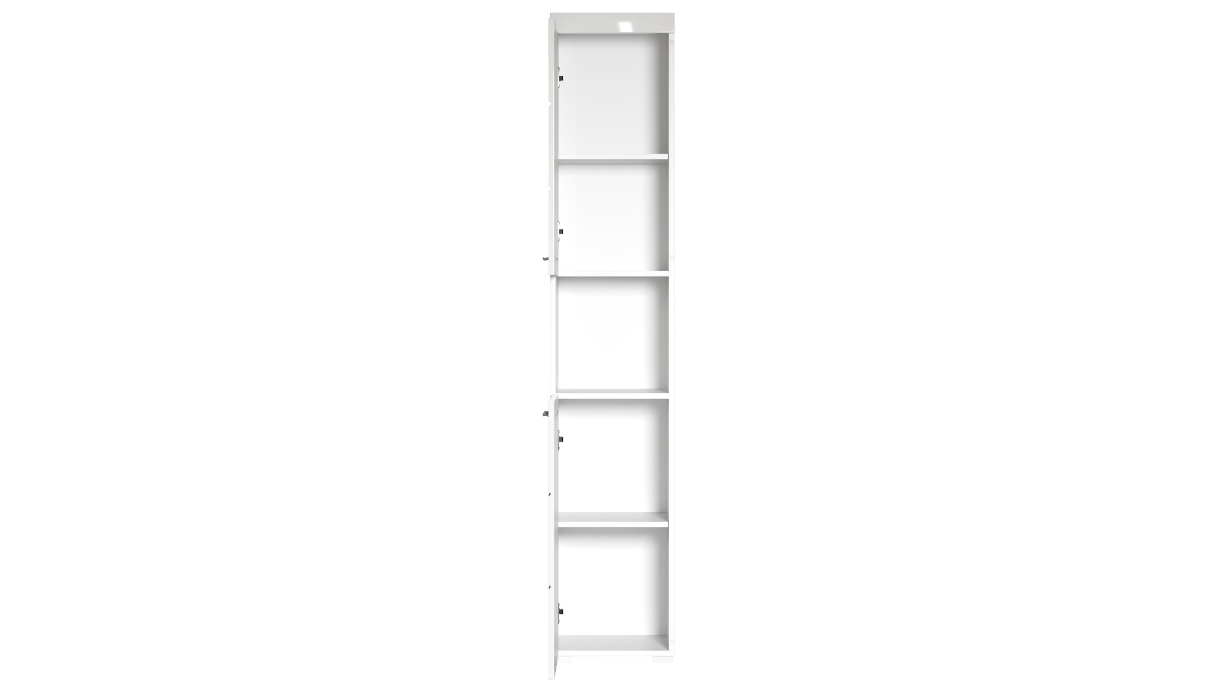 Bad Hochschrank weiß hochglanz 2 Türen 37 cm - AMANDA