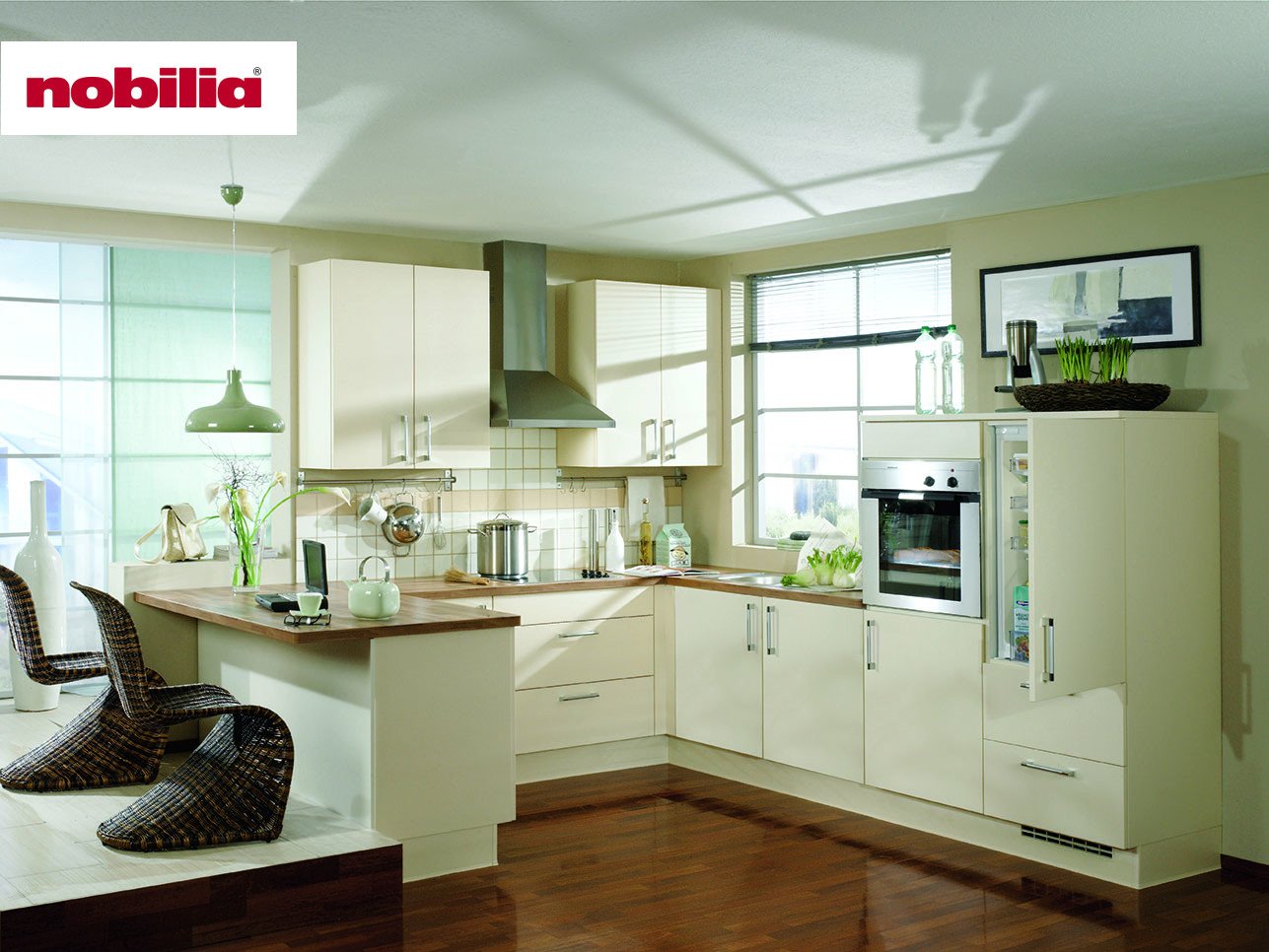 Inselküche - 160 x 295 x 305 cm- mit Geräten - Küchenfronten matt - LASER 