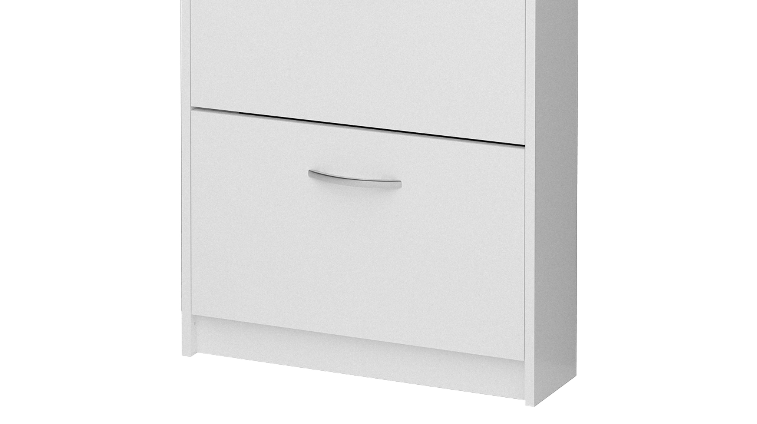 Schuhschrank weiß 59 x 169 cm - 5-türig - STEP