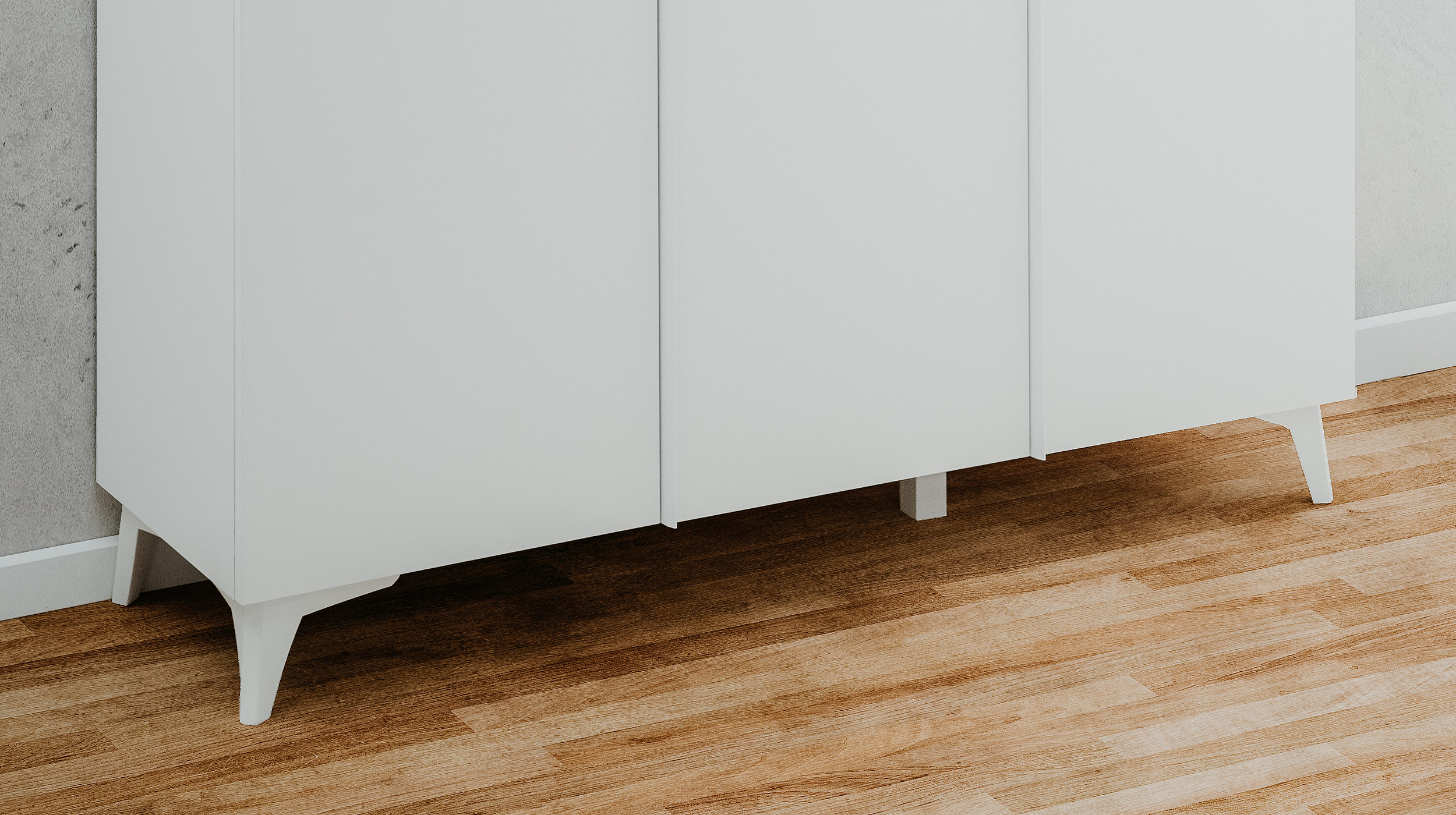 Kommode Schublade weiß - Sandstein 133 cm - BERTRIX