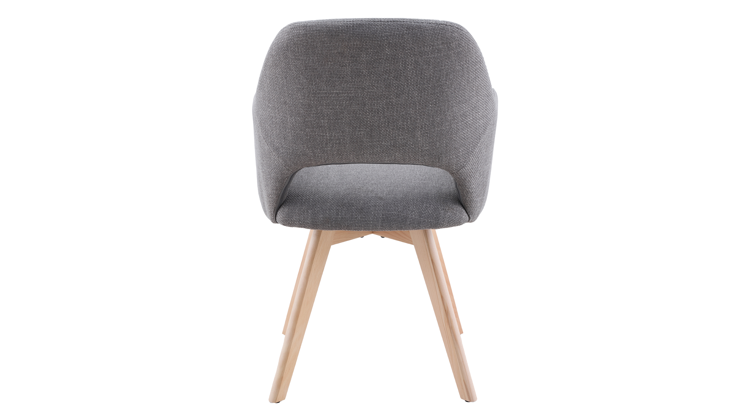 Armlehnstuhl grau Drehstuhl Microfaser Webstoff - STADE