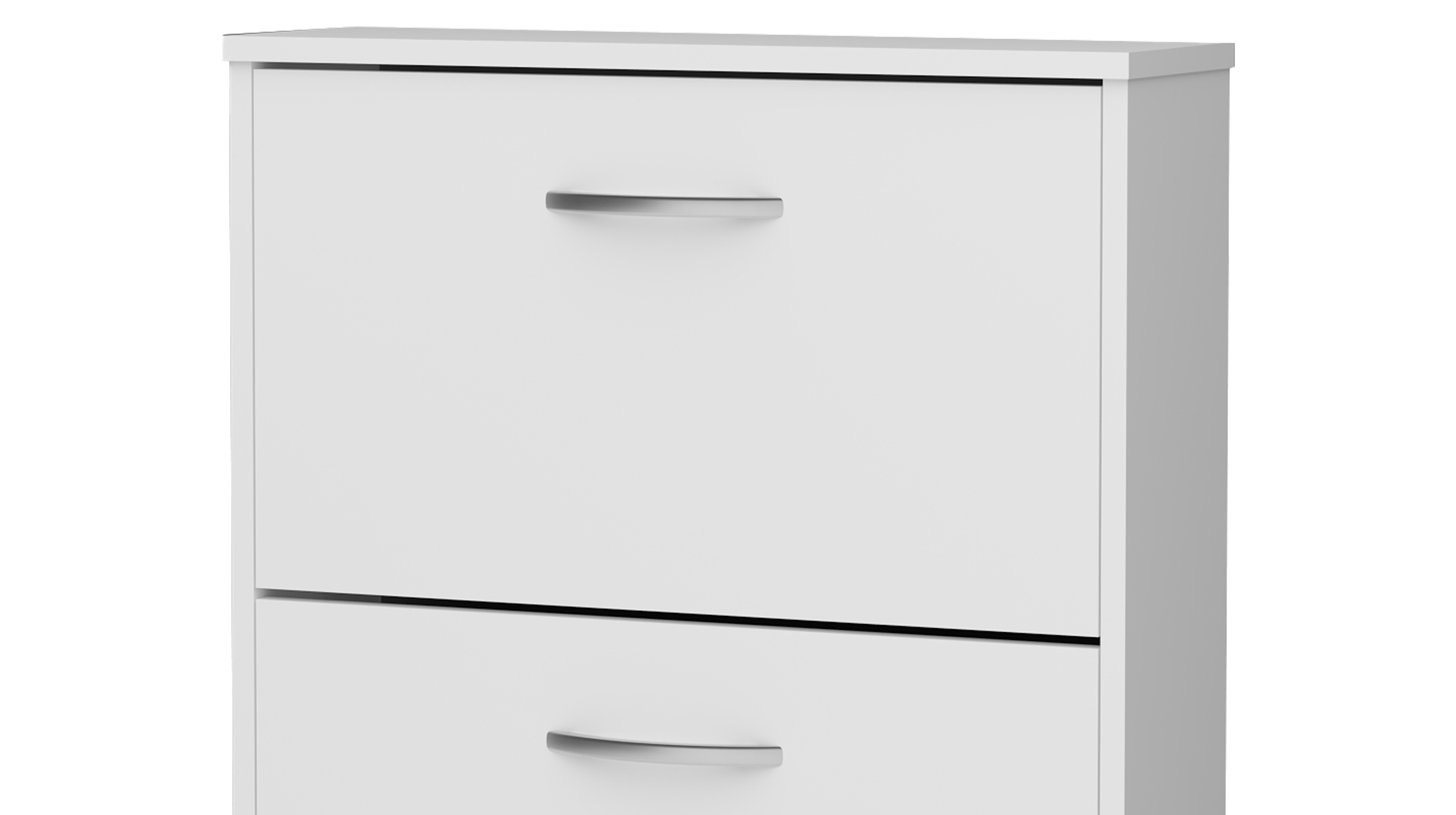 Schuhschrank weiß 59 x 105 cm - 3-türig - STEP