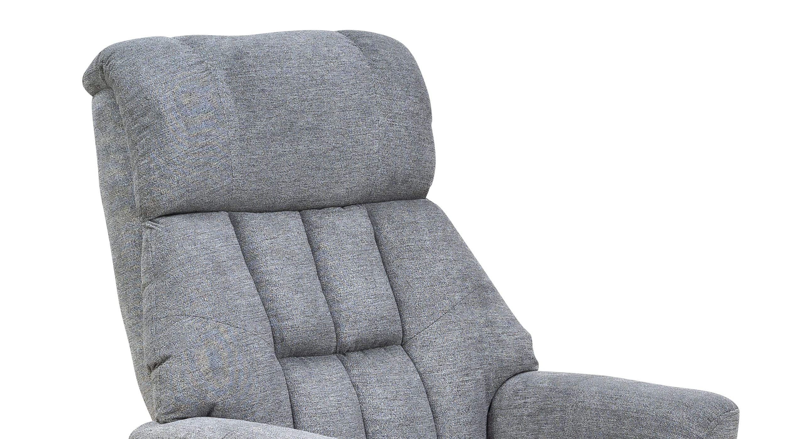 Relaxsessel mit Hocker grau Microfaser drehbar - NEOL