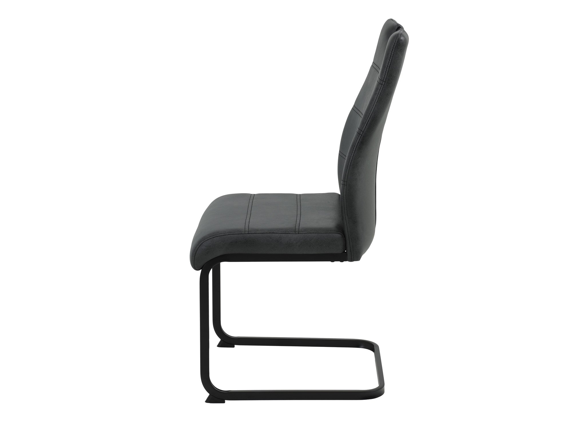 Schwingstuhl für Esszimmer anthrazit Microfaser - MELINA