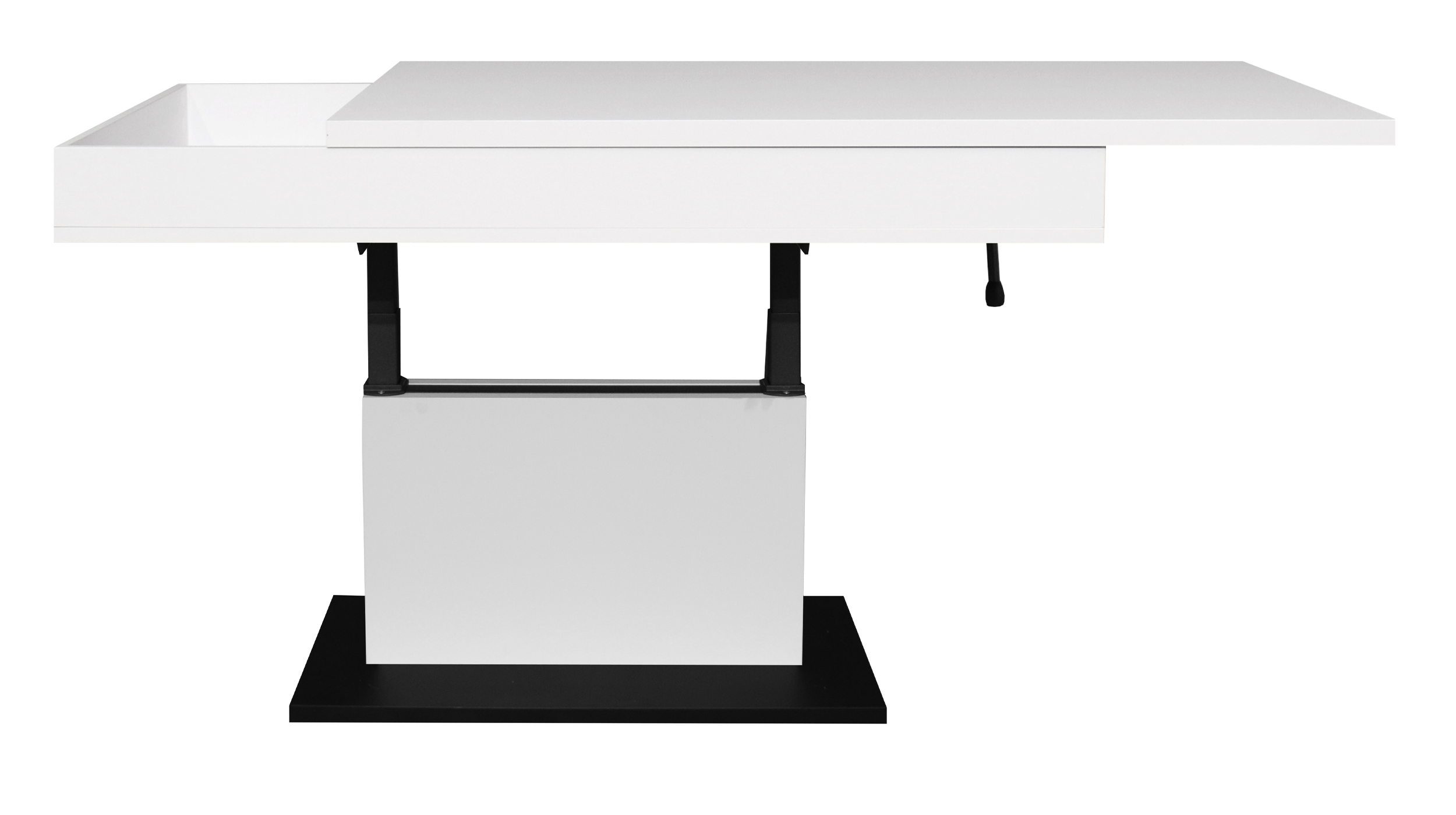 Couchtisch höhenverstellbar weiß 110 x 60 cm - LIFT