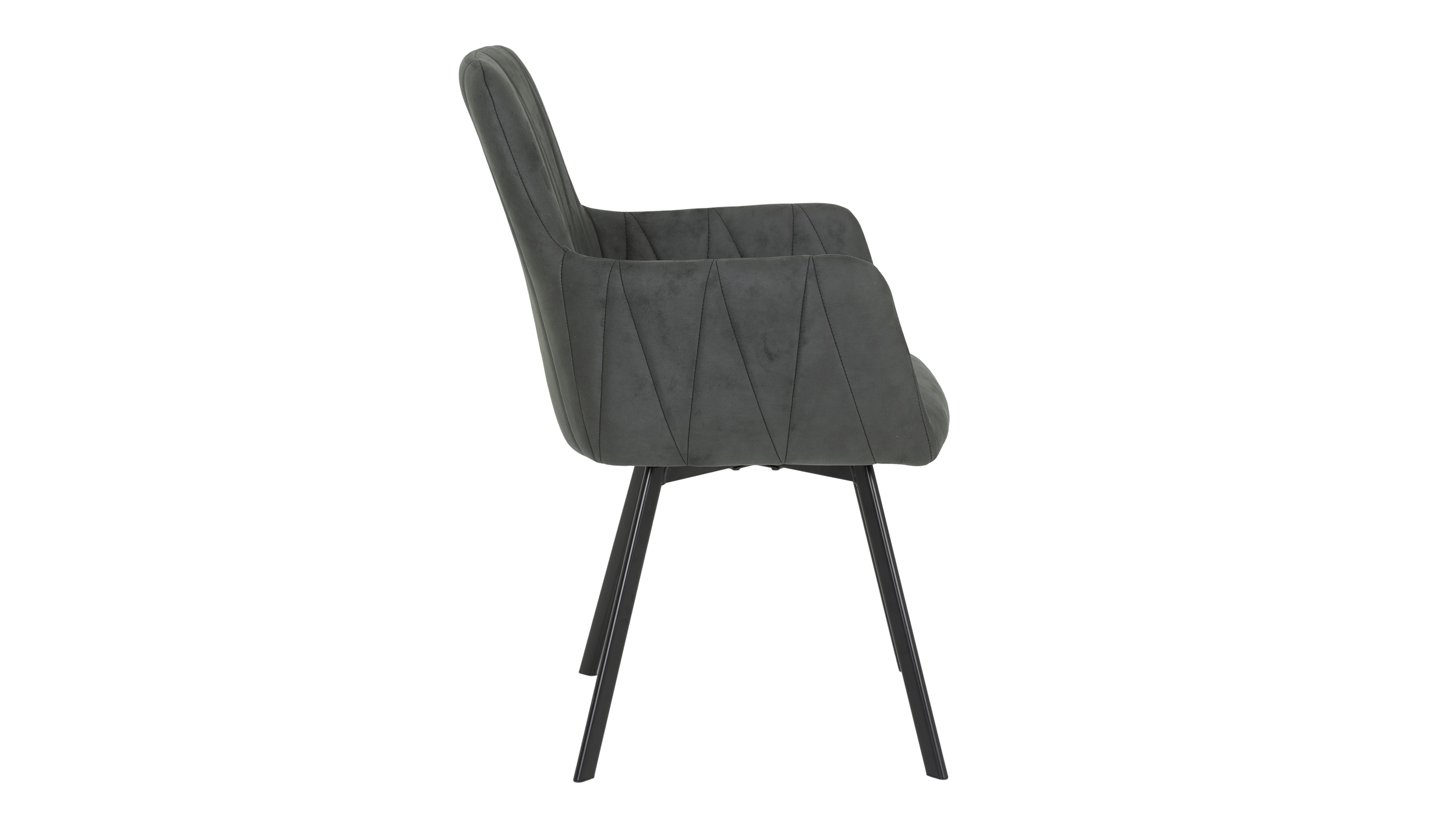 Armlehnstuhl anthrazit Drehstuhl Esszimmerstuhl - GESA