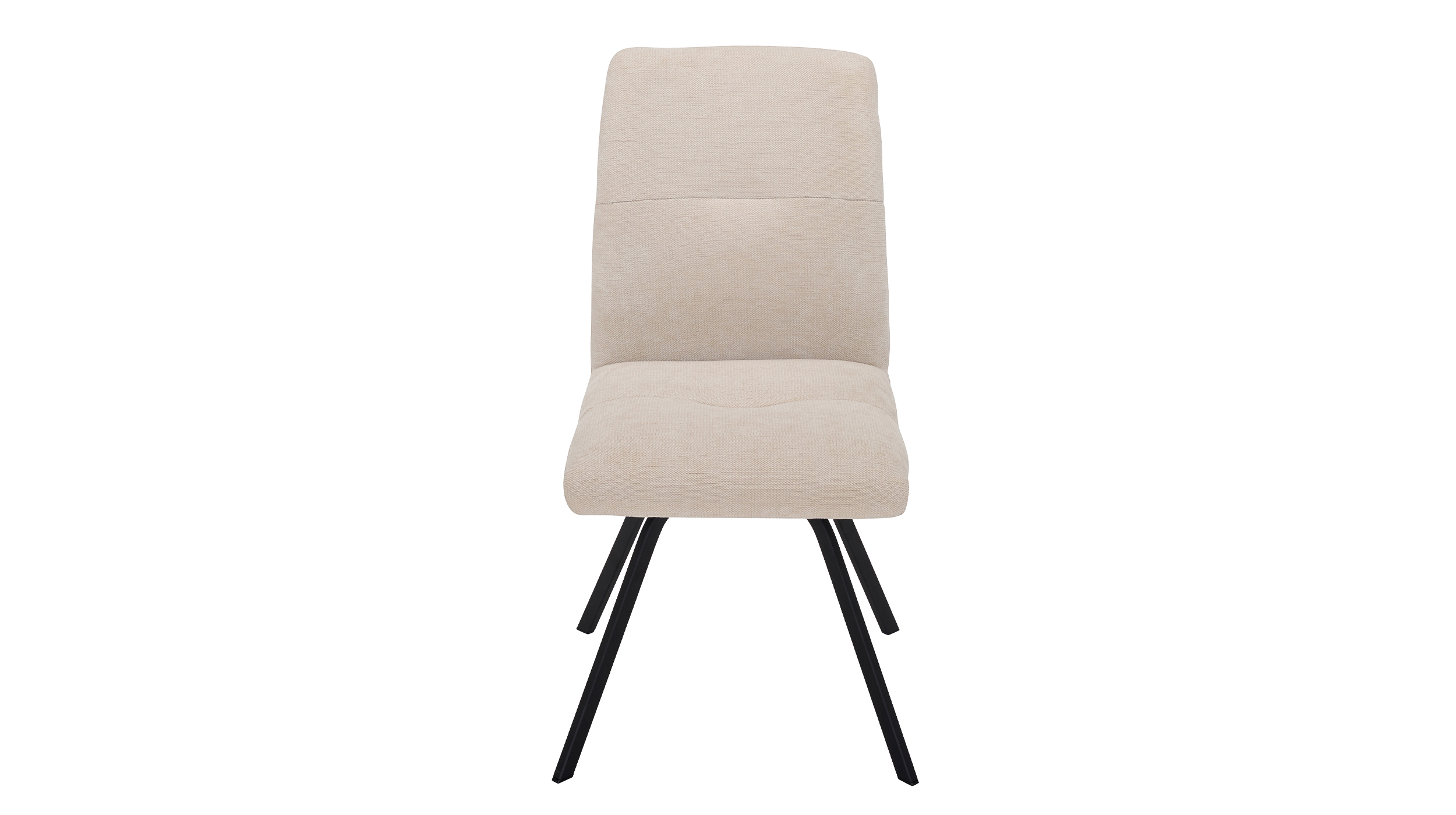 Polsterstuhl Chenille-Bezug beige mit Nosagunterfederung - EVORA