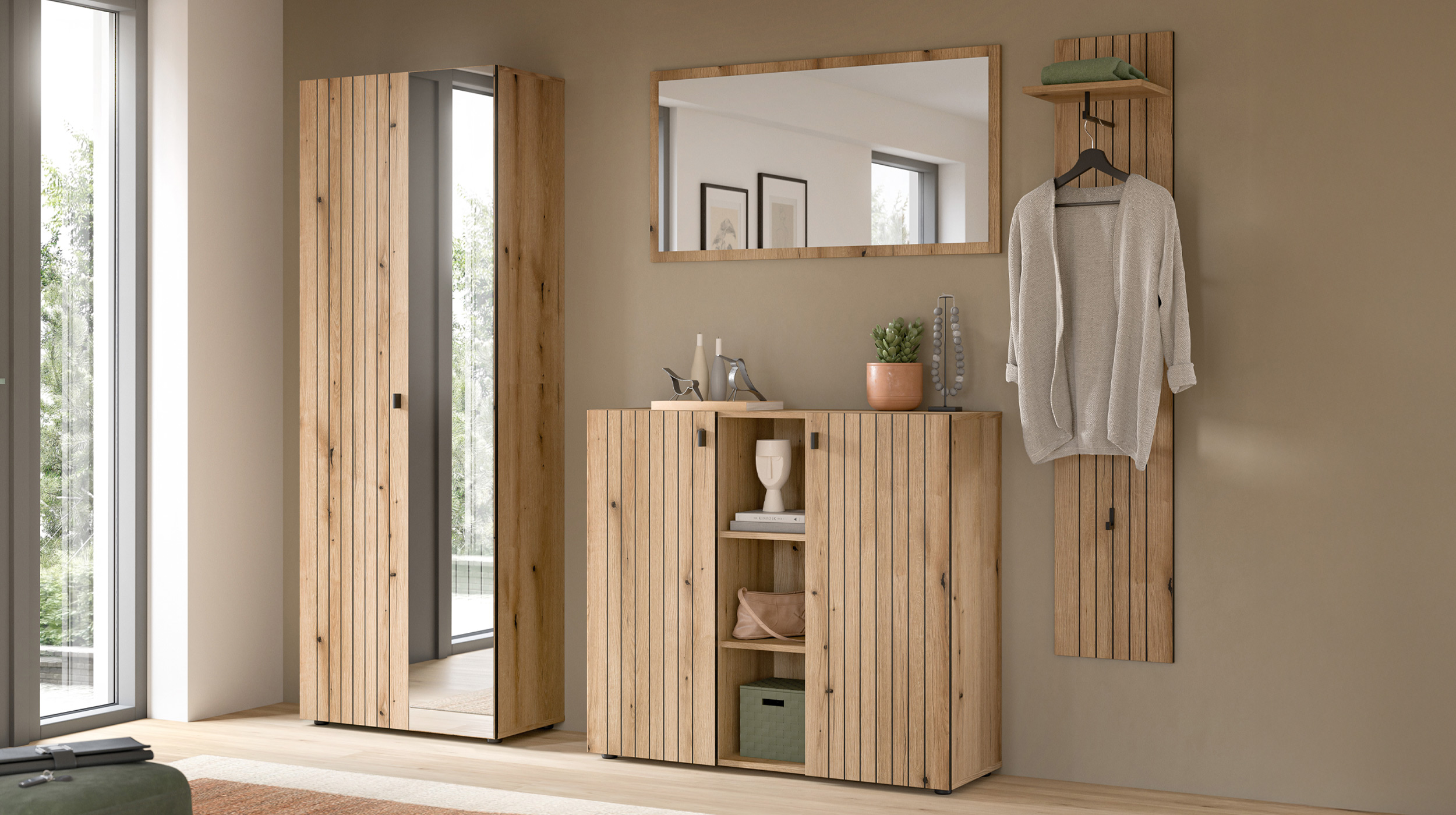 Garderobenkommode Evoke Eiche 106 x 37 cm - STATION