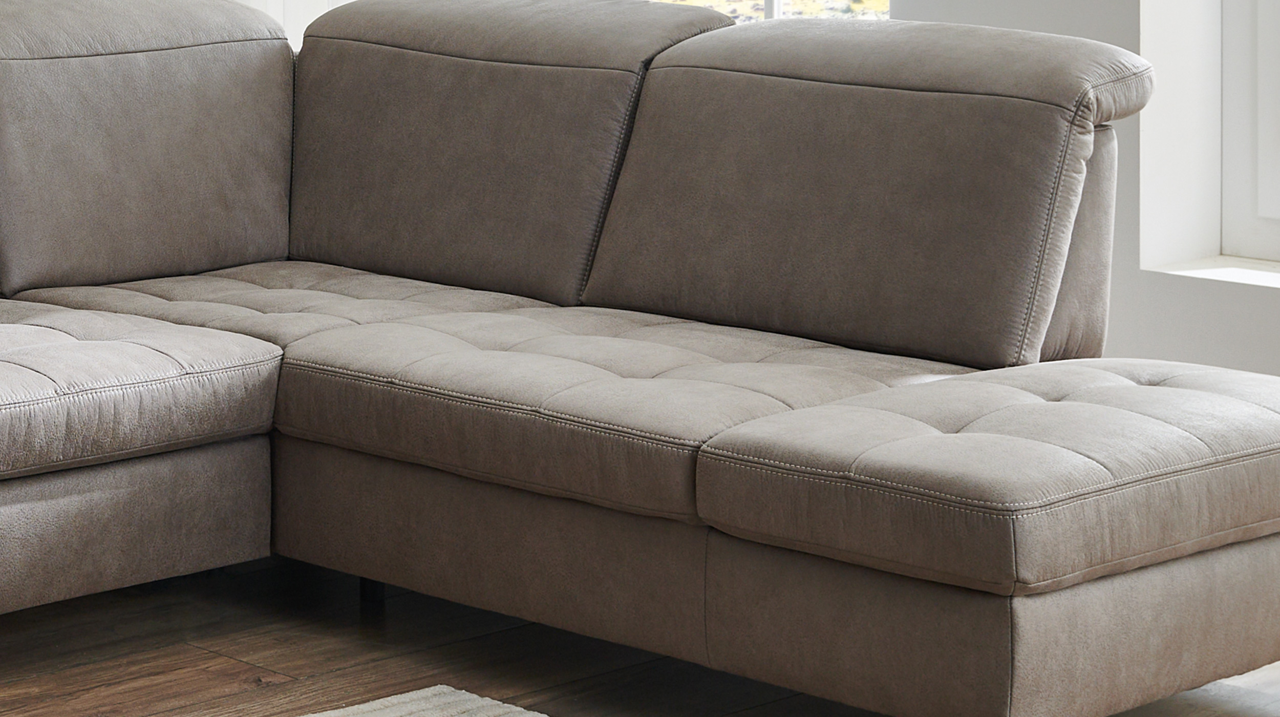 Couchliebe Wohnlandschaft planbar - Taurus platin - Basis Version - FRATELLO 