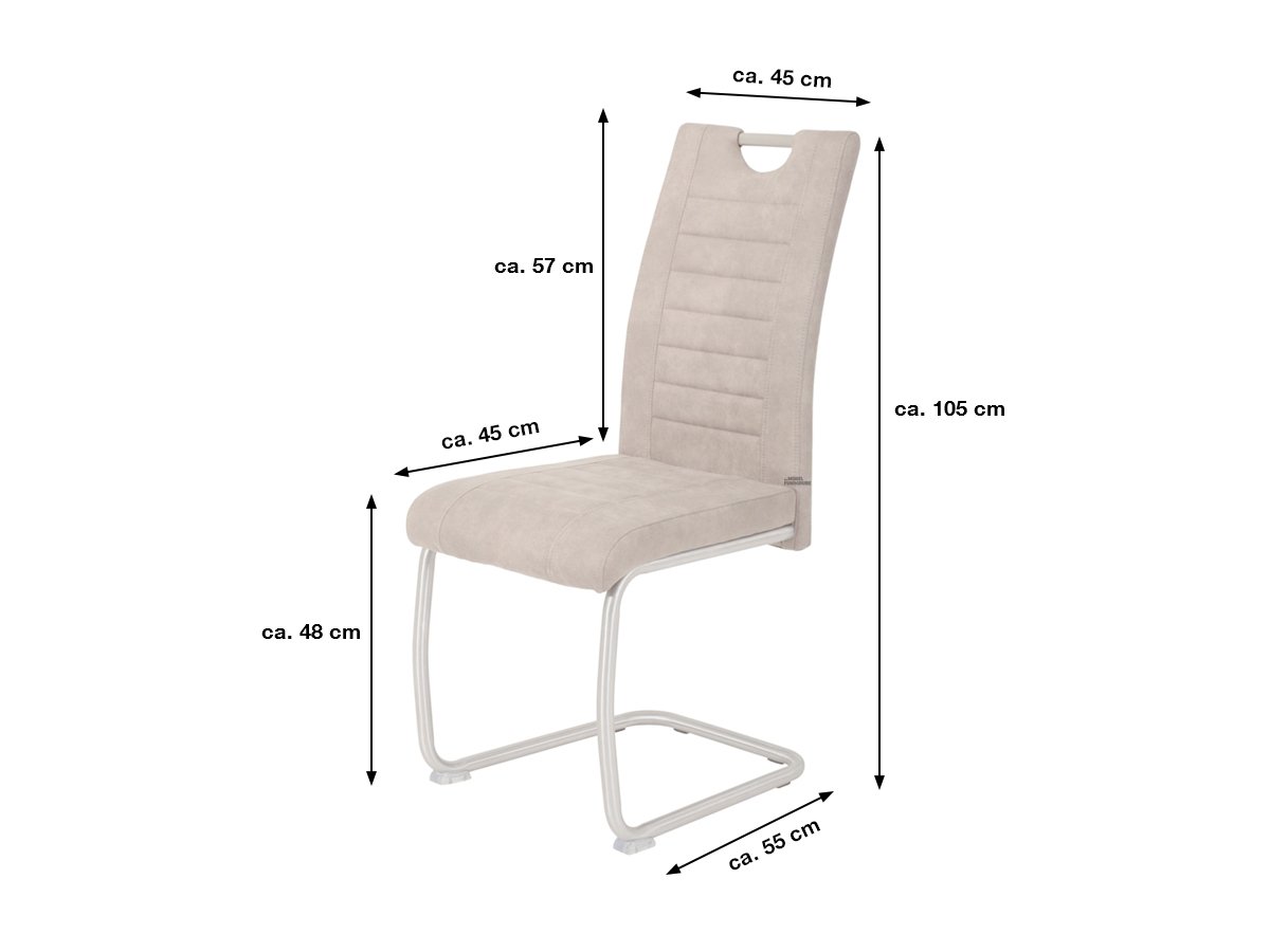Schwingstuhl für Esszimmer schlamm mit Microfaser - ULLA