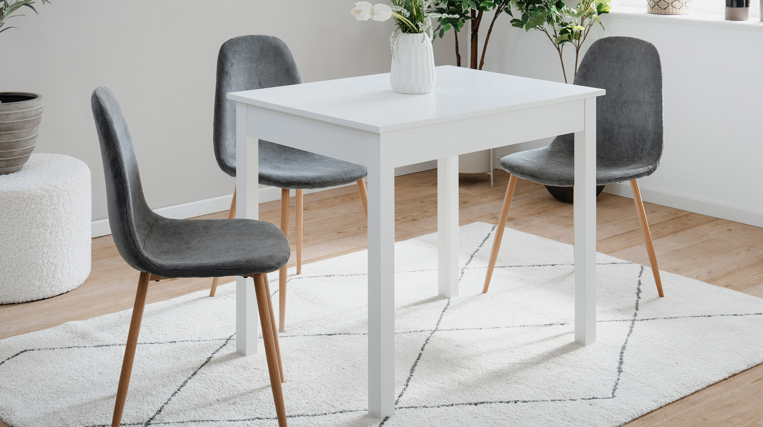 Esstisch 90 x 67 cm weiß - CAPRI