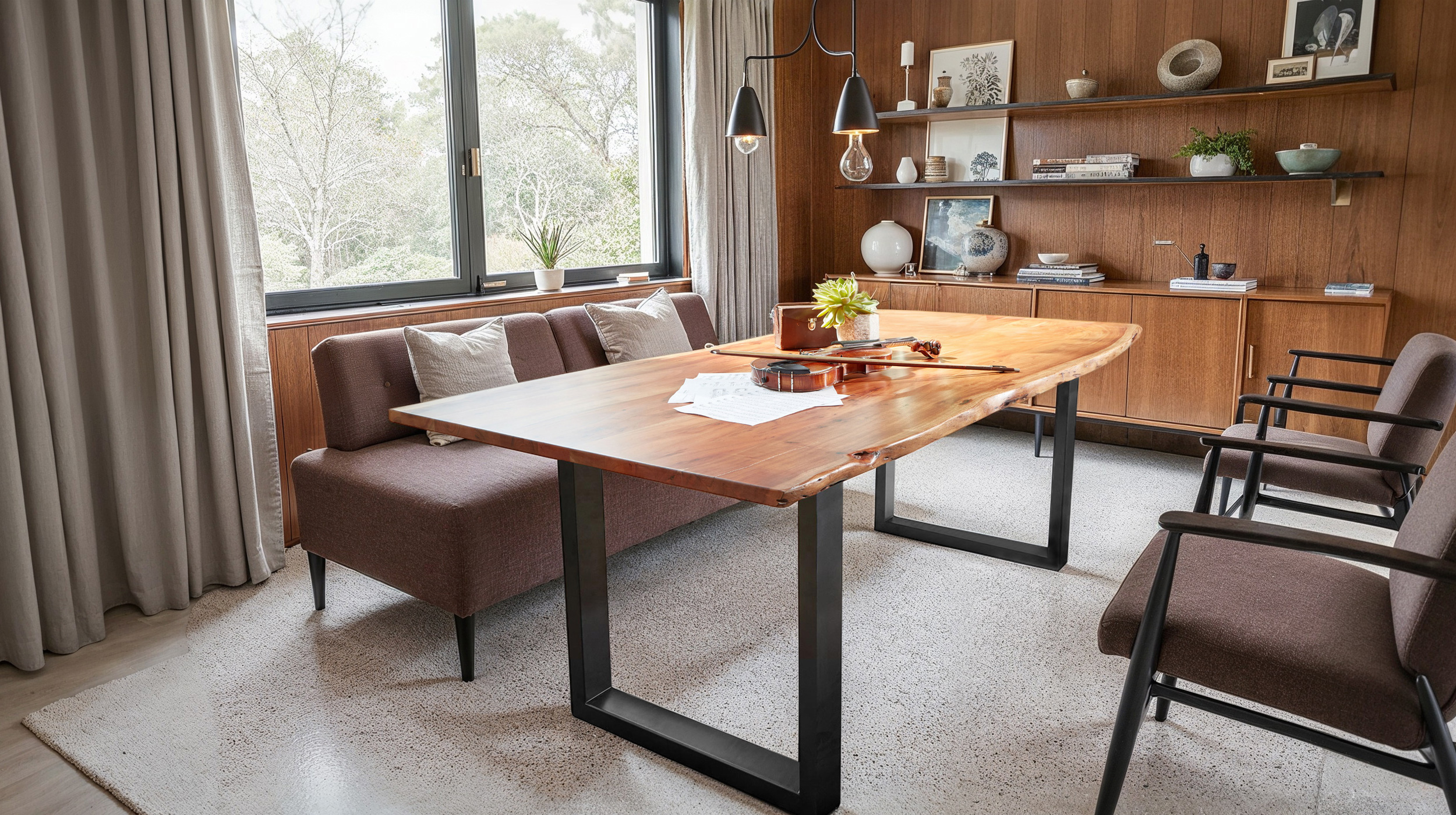 Esstisch Baumkantentisch 180 x 90 cm massive Akazie - AGRA